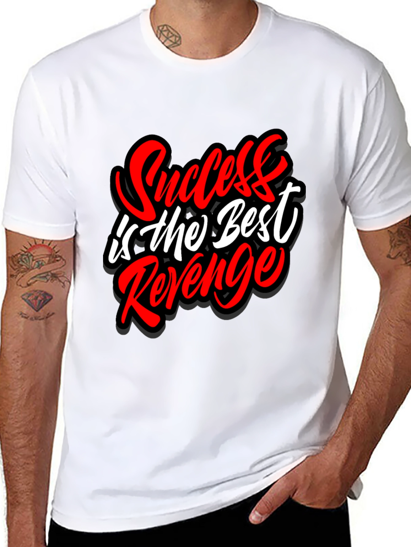 Camiseta Negra El Éxito es la Mejor Venganza
