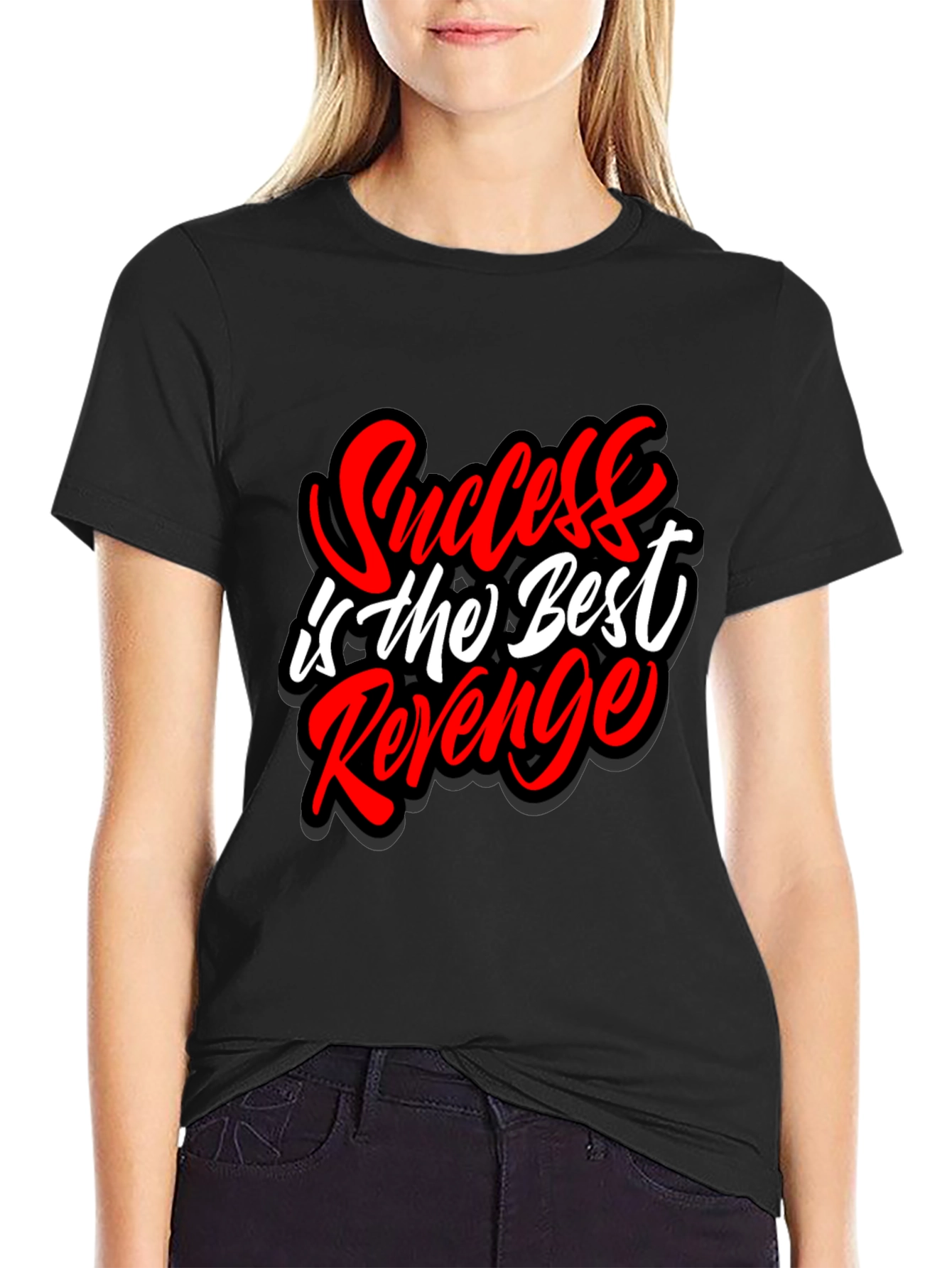 Camiseta Negra El Éxito es la Mejor Venganza