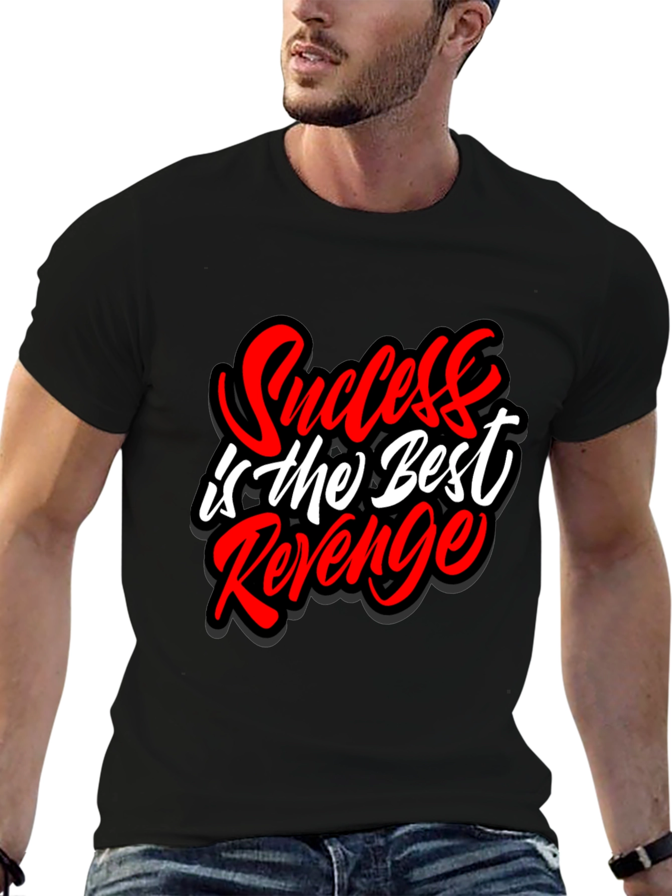 Camiseta Negra El Éxito es la Mejor Venganza