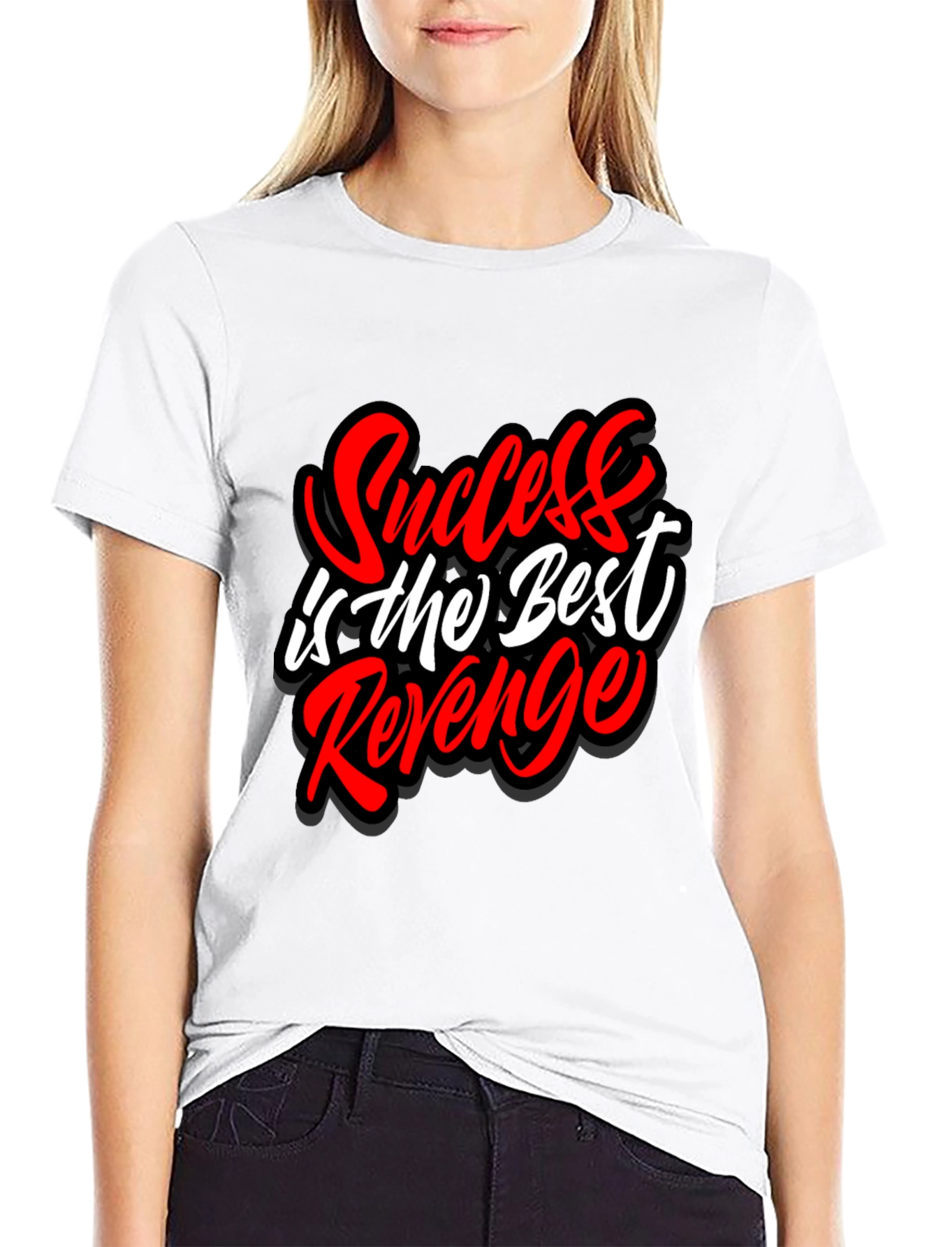 Camiseta Negra El Éxito es la Mejor Venganza