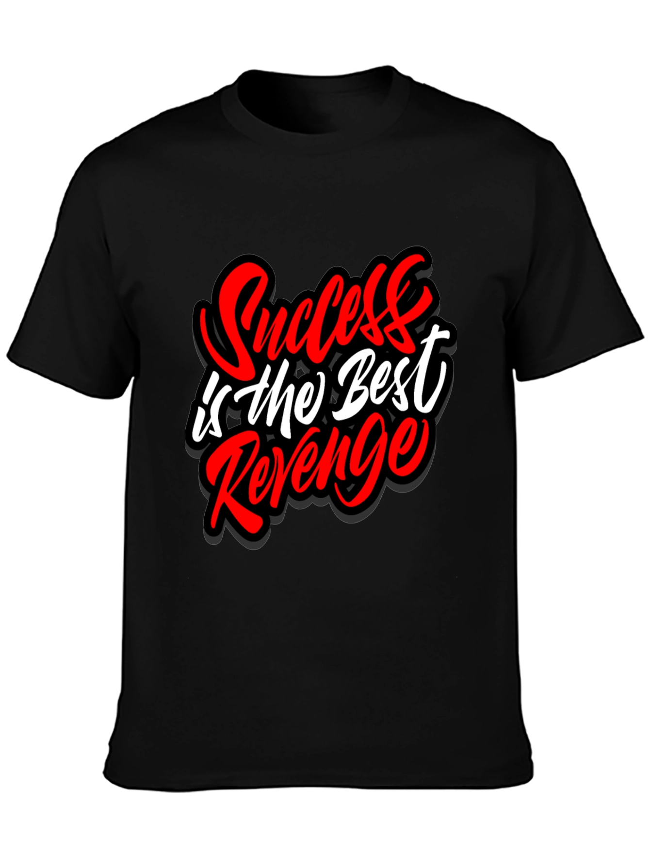 Camiseta Negra El Éxito es la Mejor Venganza