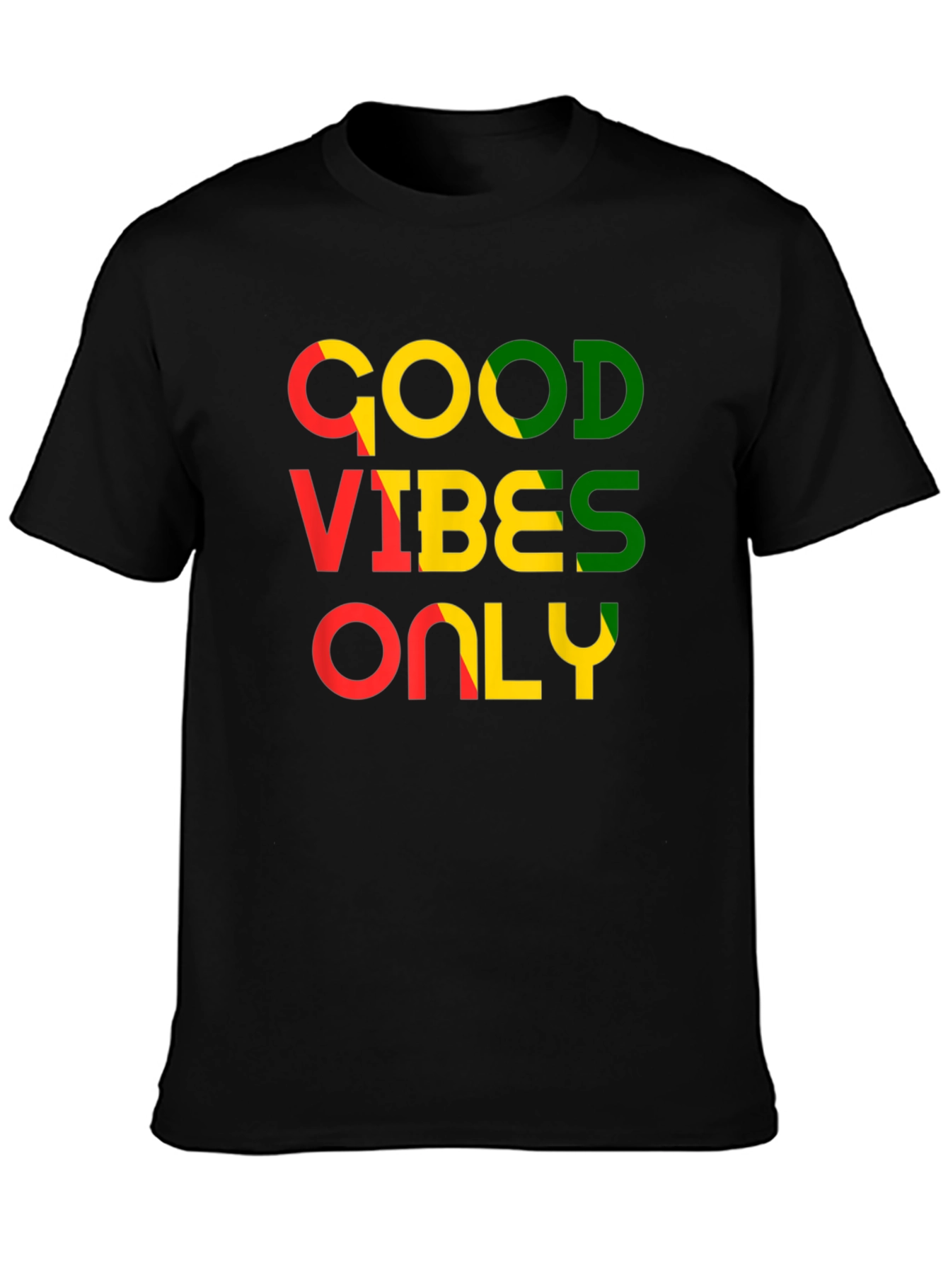 Camiseta Negra con Diseño Good Vibes Only