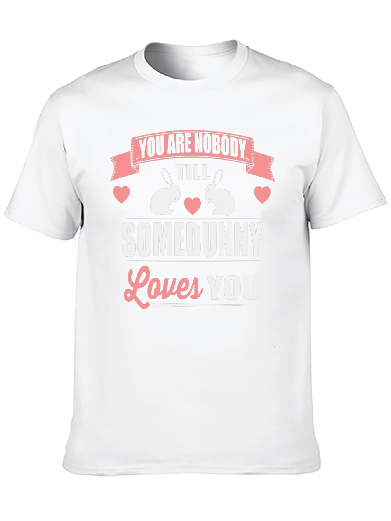 Camiseta Hombre Diseño Conejo Somebunny Loves You