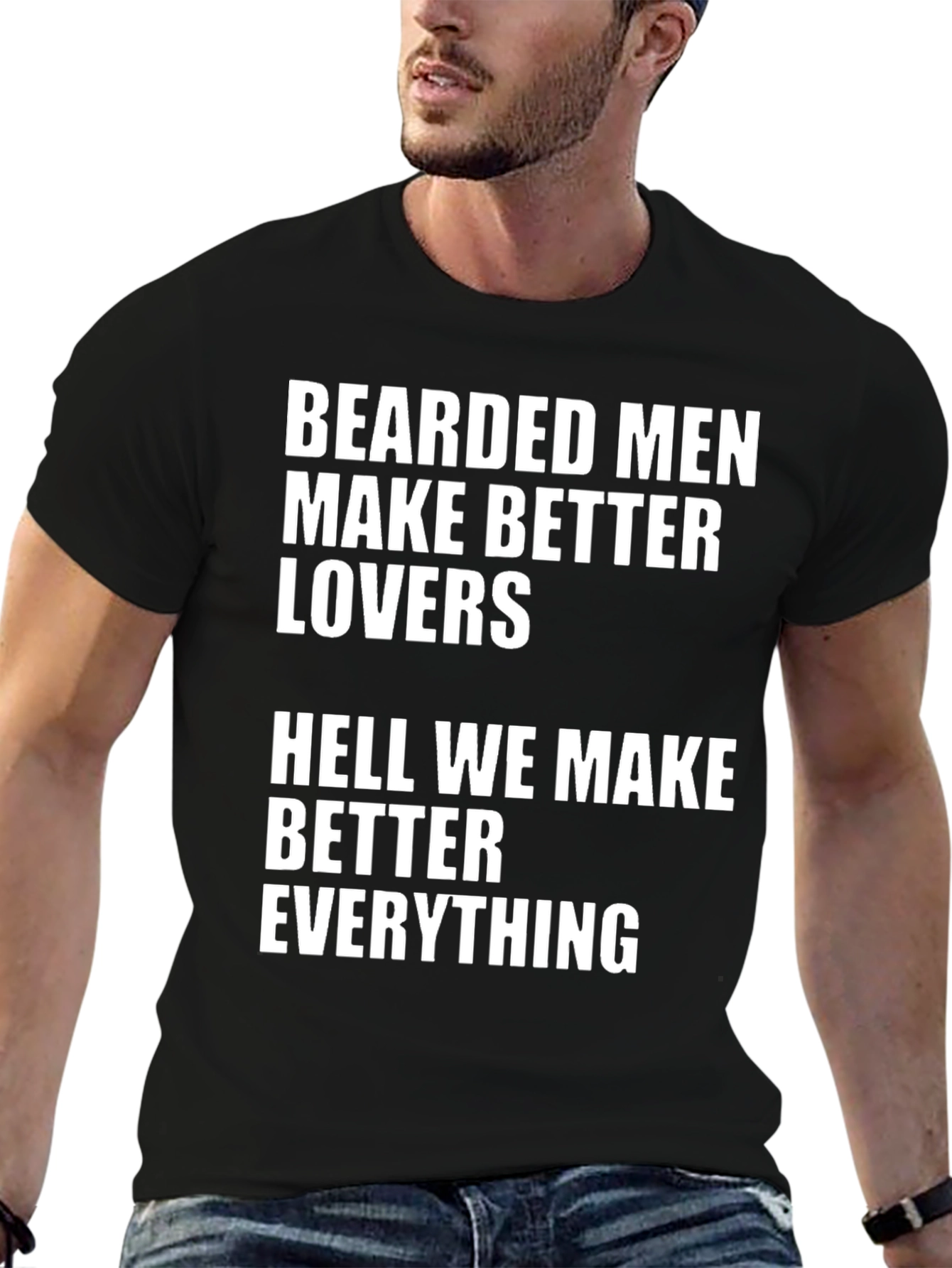 Camiseta Hombre: Bearded Men Make Better Lovers