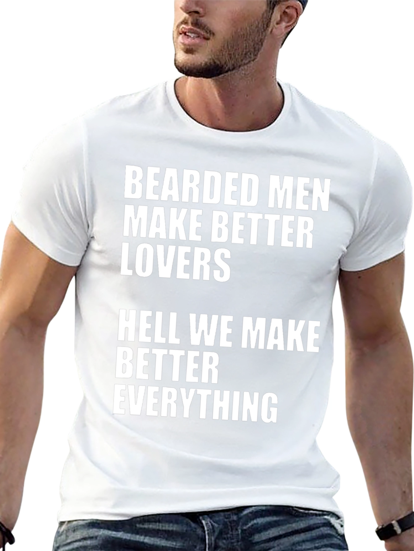 Camiseta Hombre: Bearded Men Make Better Lovers