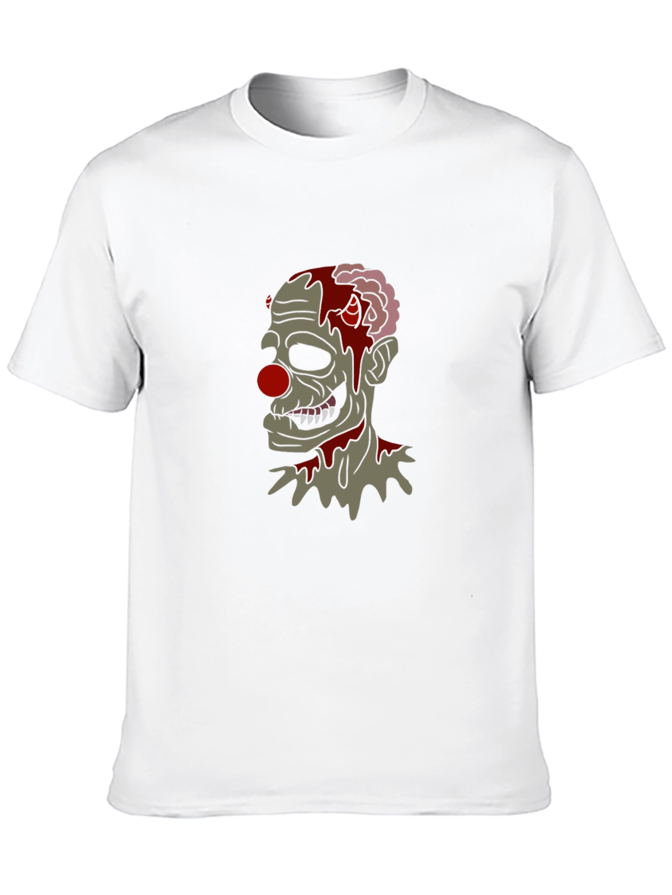 Camiseta Negra con Diseño de Payaso Zombie