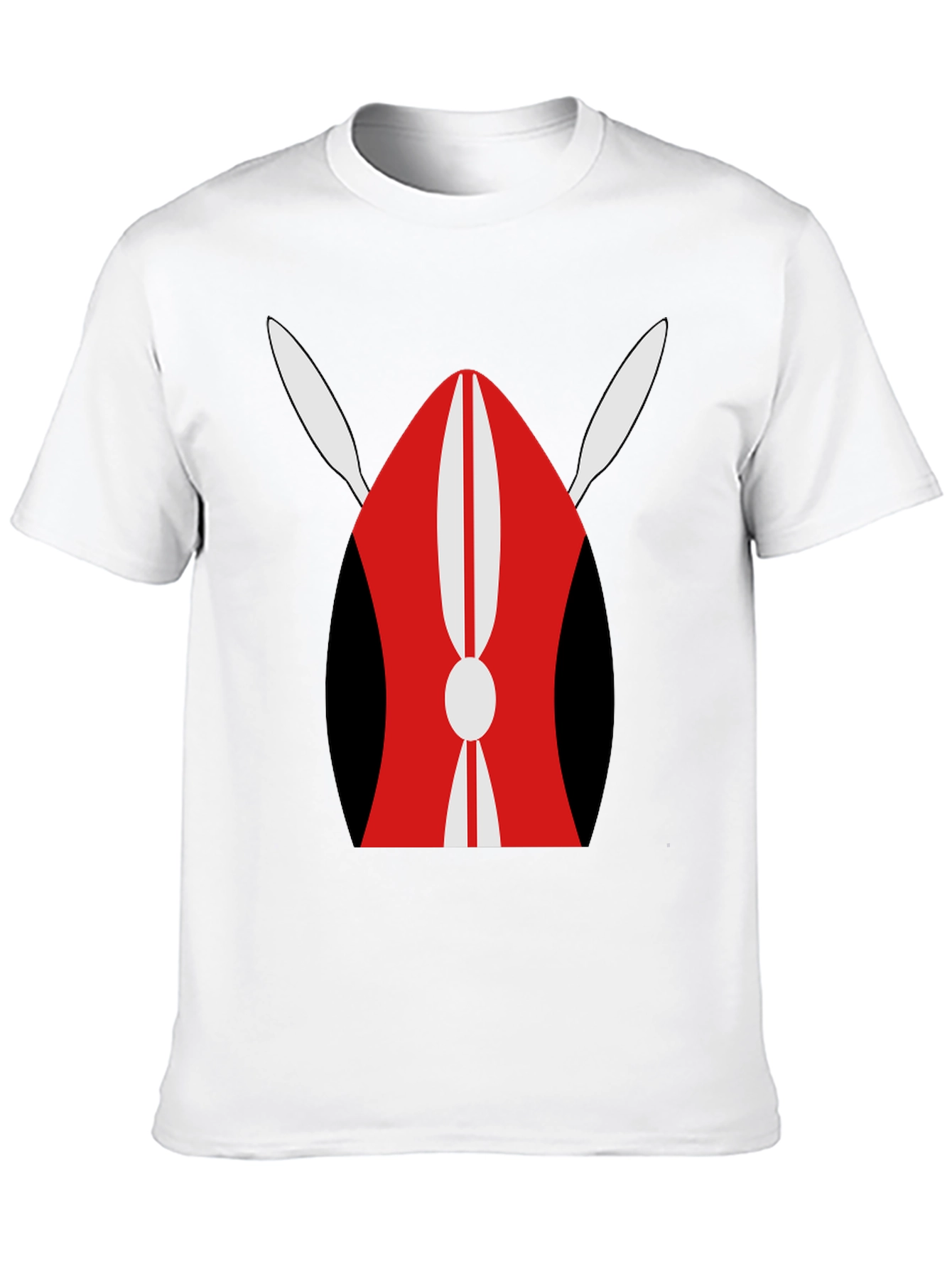 Camiseta Negra con Diseño Tradicional Africano
