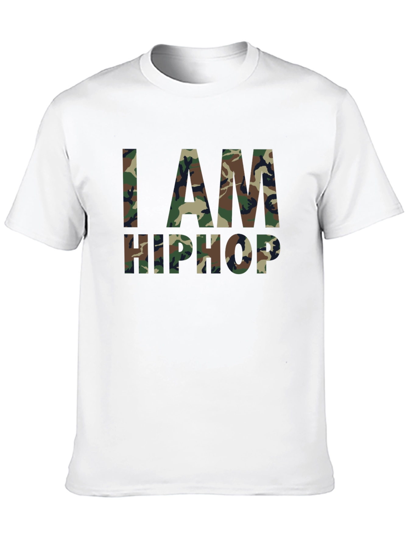 Camiseta Negra I AM HIP HOP Camuflaje