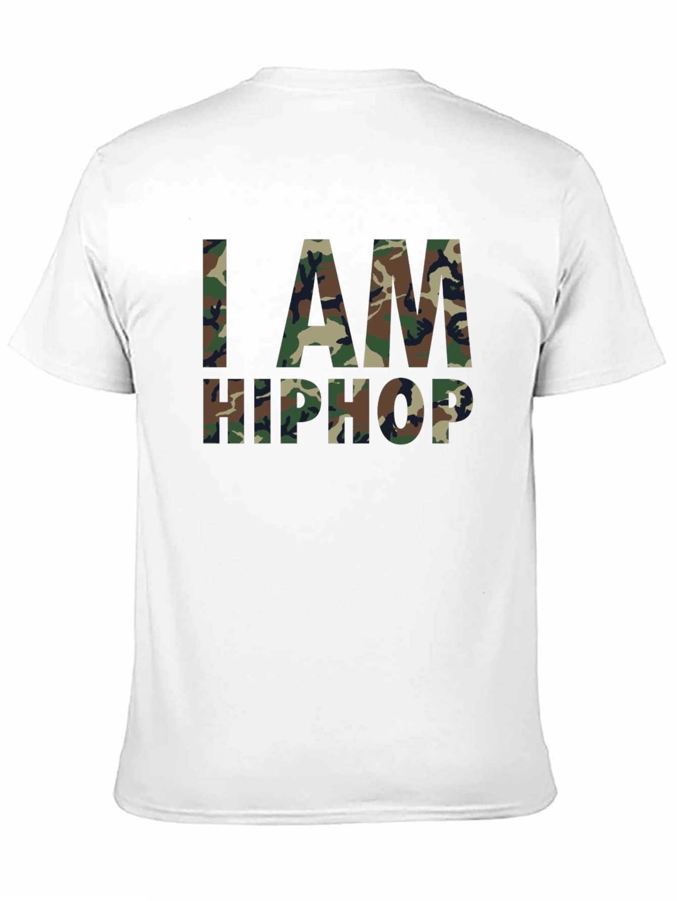 Camiseta Negra I AM HIP HOP Camuflaje
