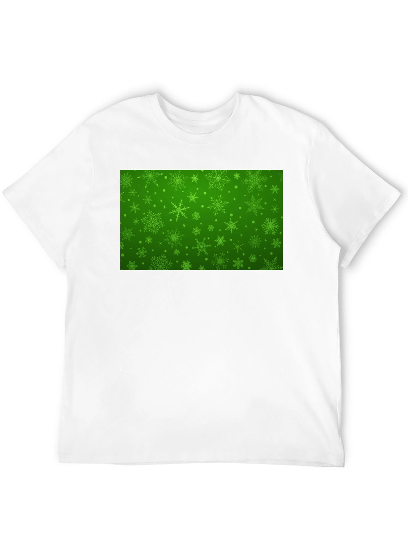 Camiseta Negra con Diseño Navideño Verde