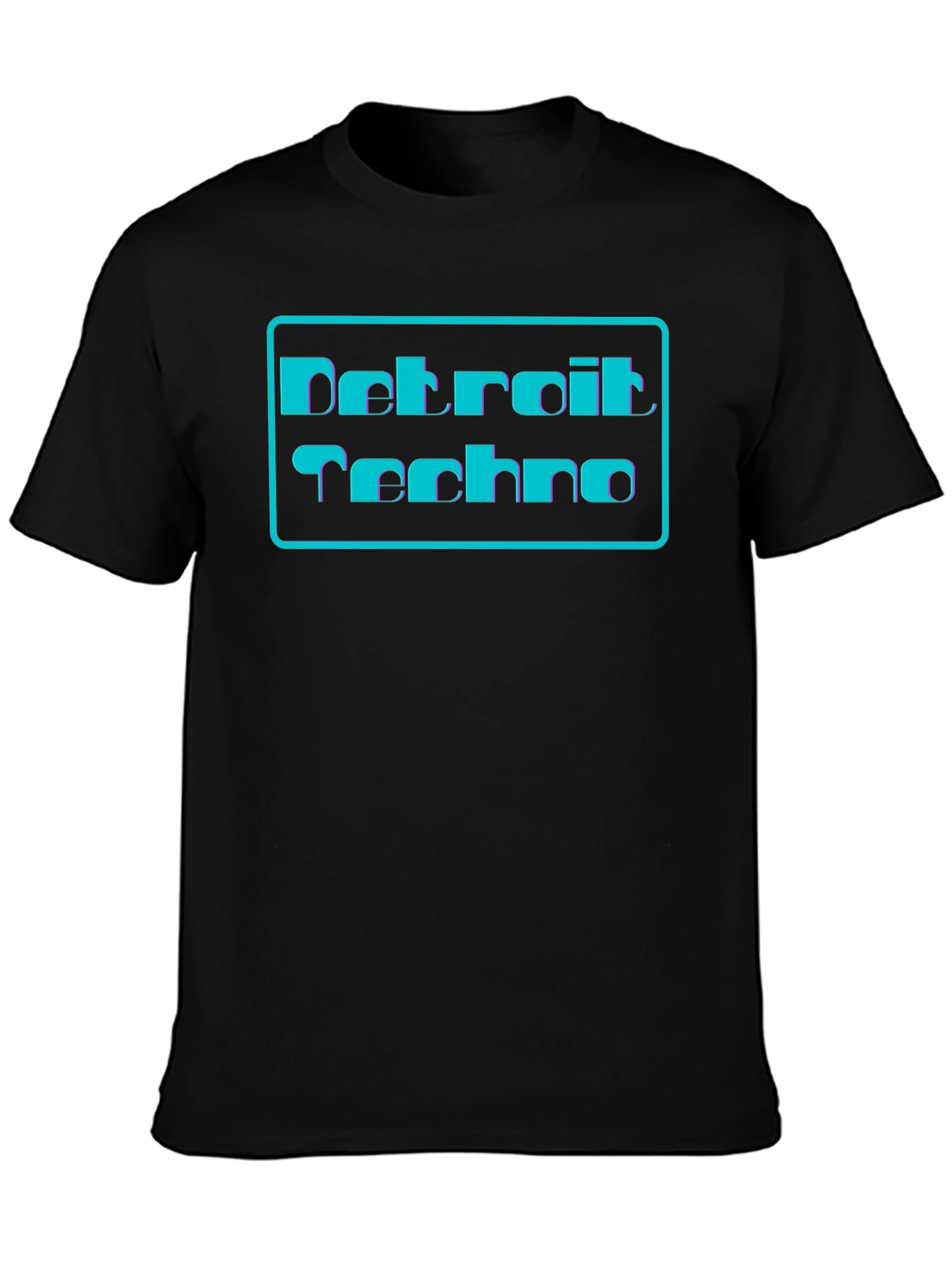 Camiseta Negra Detroit Techno Estilo Retro