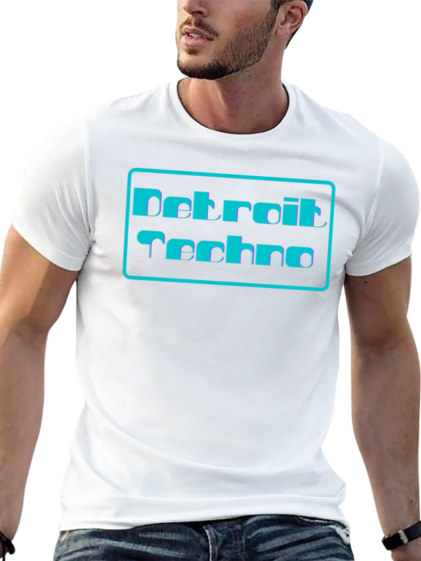 Camiseta Negra Detroit Techno Estilo Retro