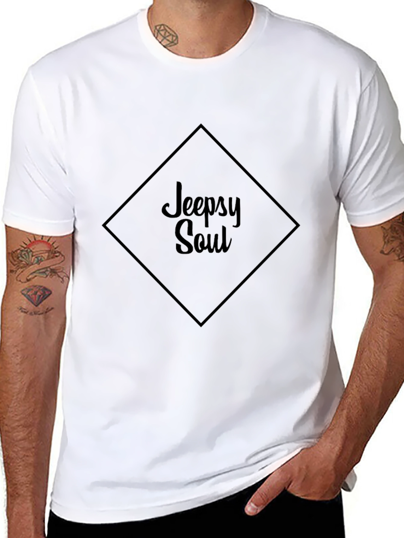Camiseta Negra Jeepy Soul para Hombre