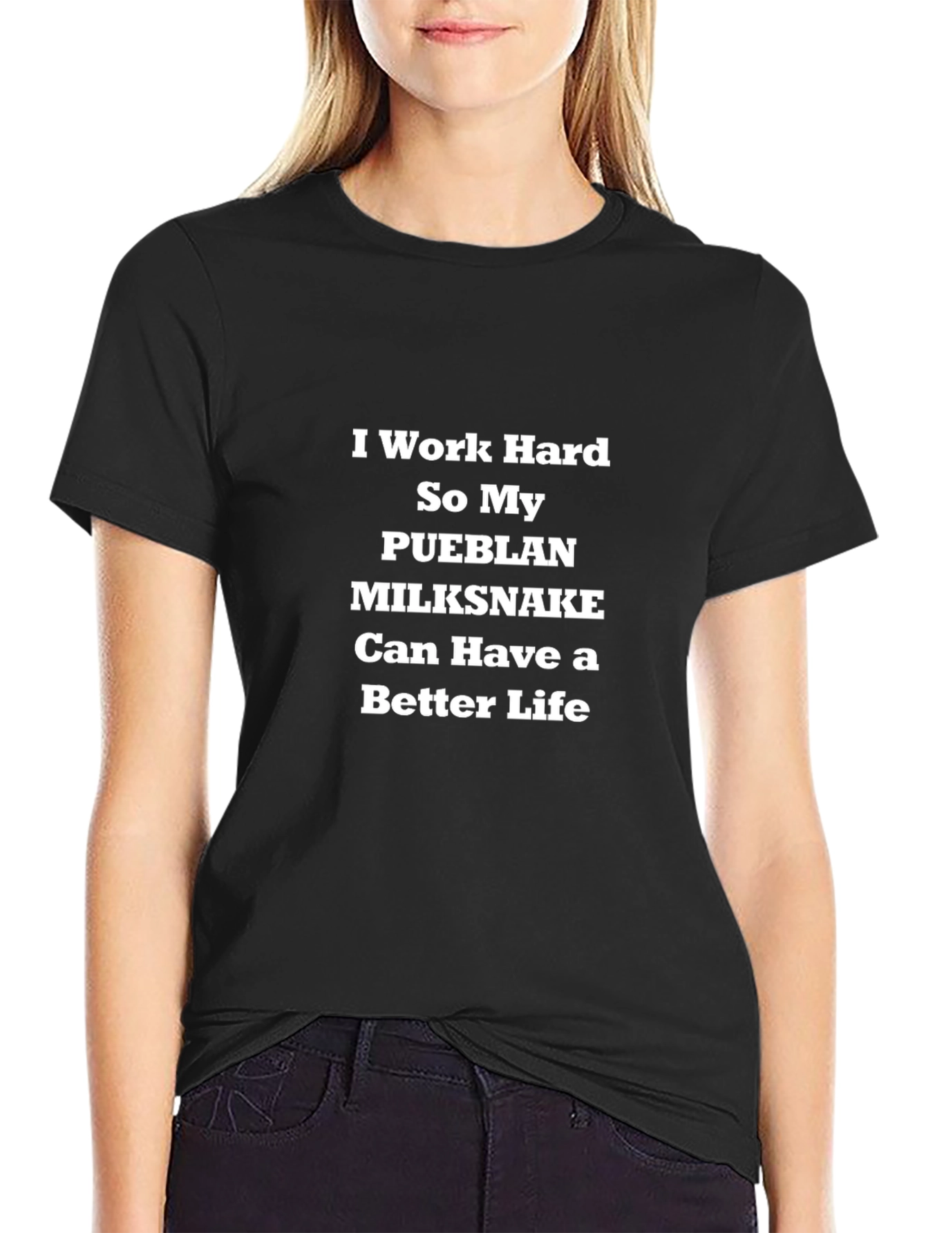 Camiseta Negra: Trabajo Duro por mi Serpiente