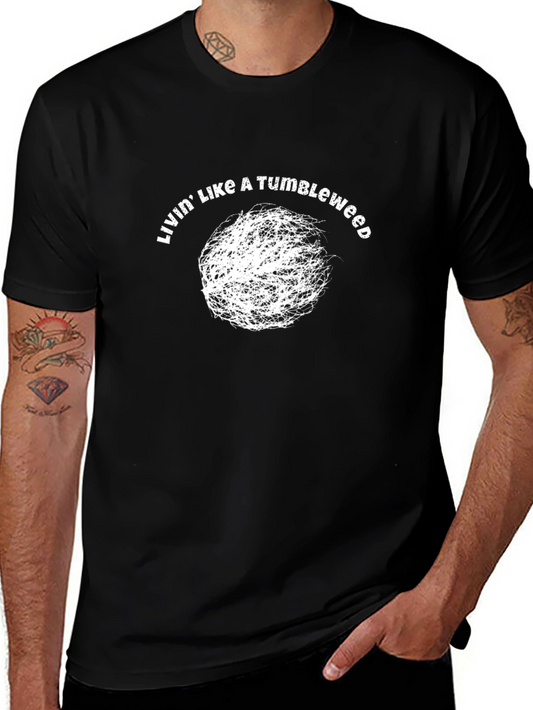 Camiseta Negra Viviendo Como Un Cardo Ruso