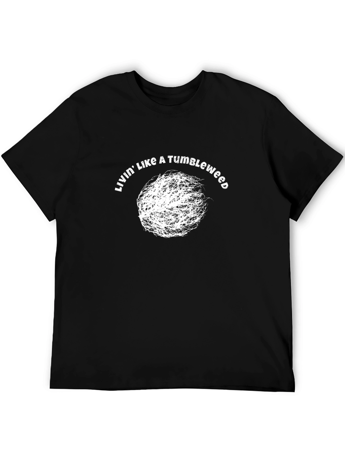 Camiseta Negra Viviendo Como Un Cardo Ruso