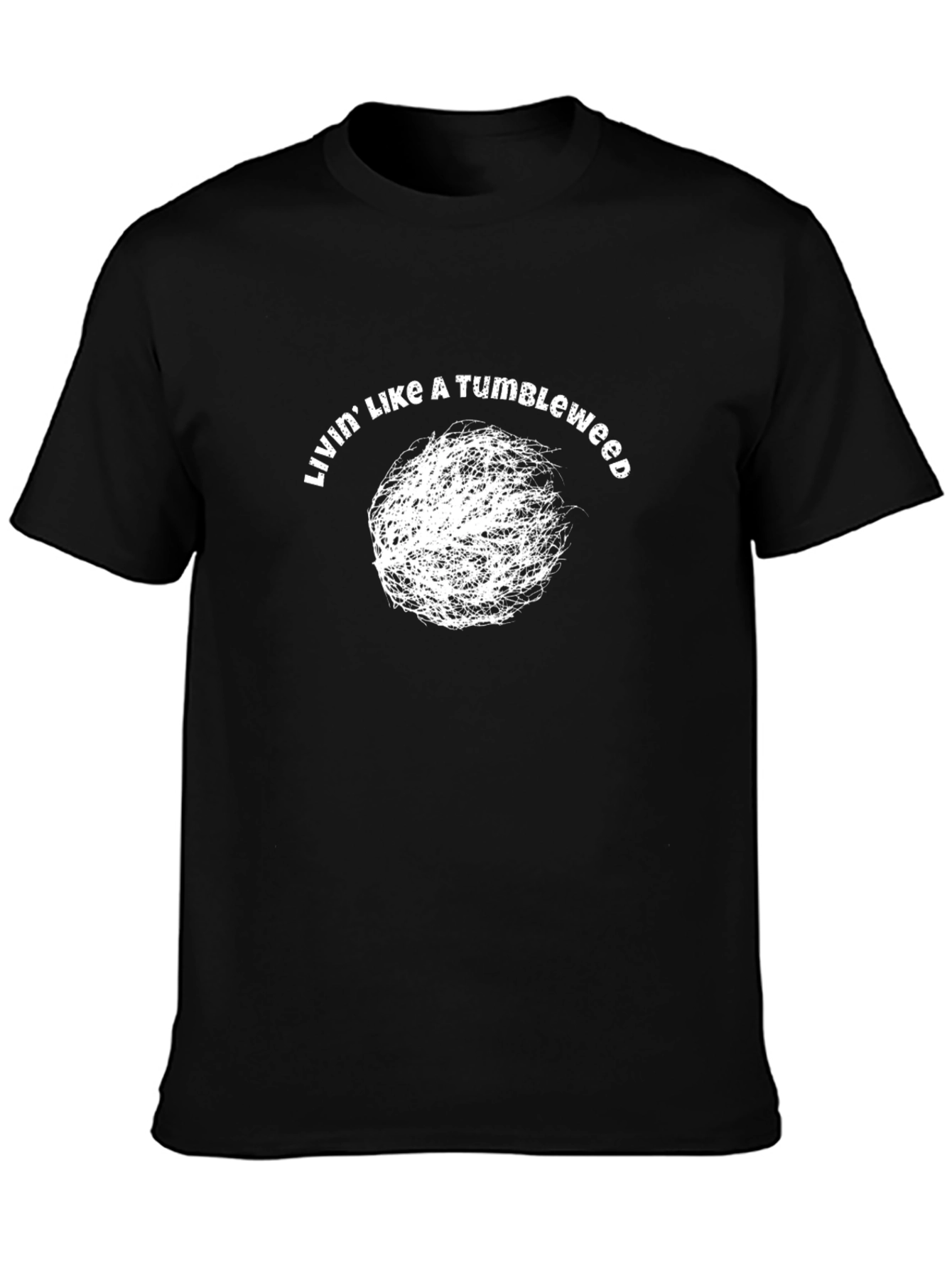 Camiseta Negra Viviendo Como Un Cardo Ruso
