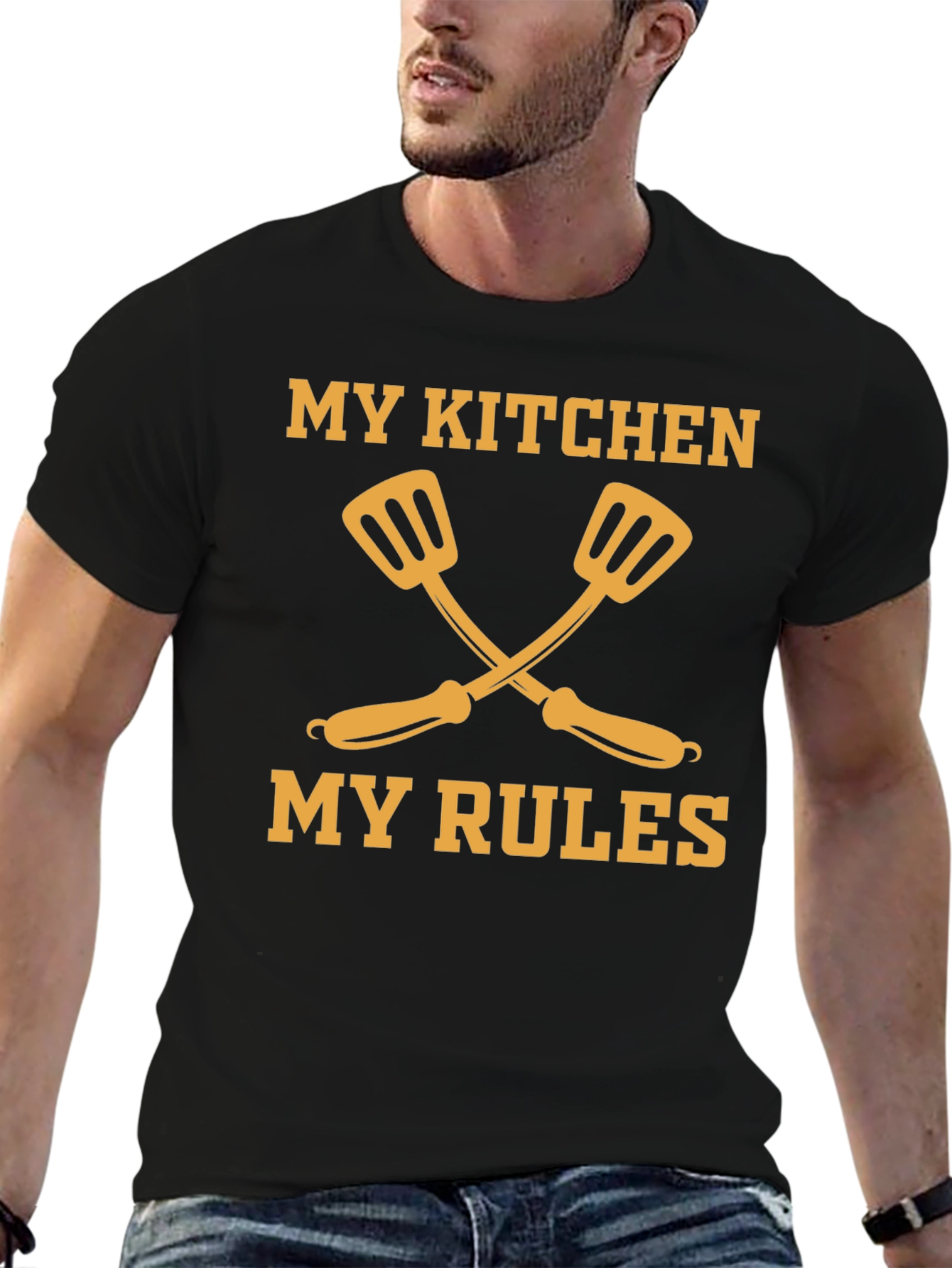 Camiseta Negra Mi Cocina Mis Reglas