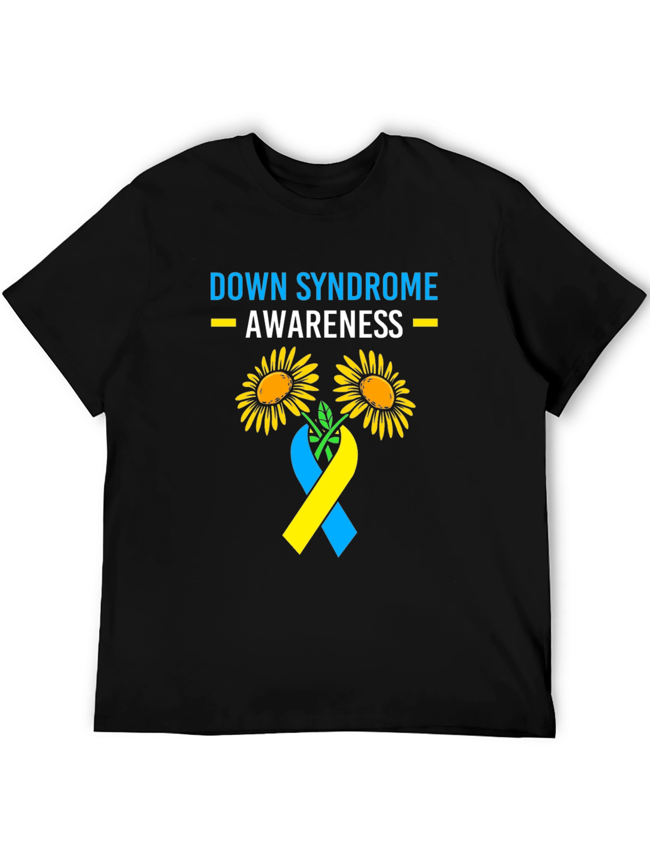 Camiseta Concientización Síndrome de Down Flores y Cinta