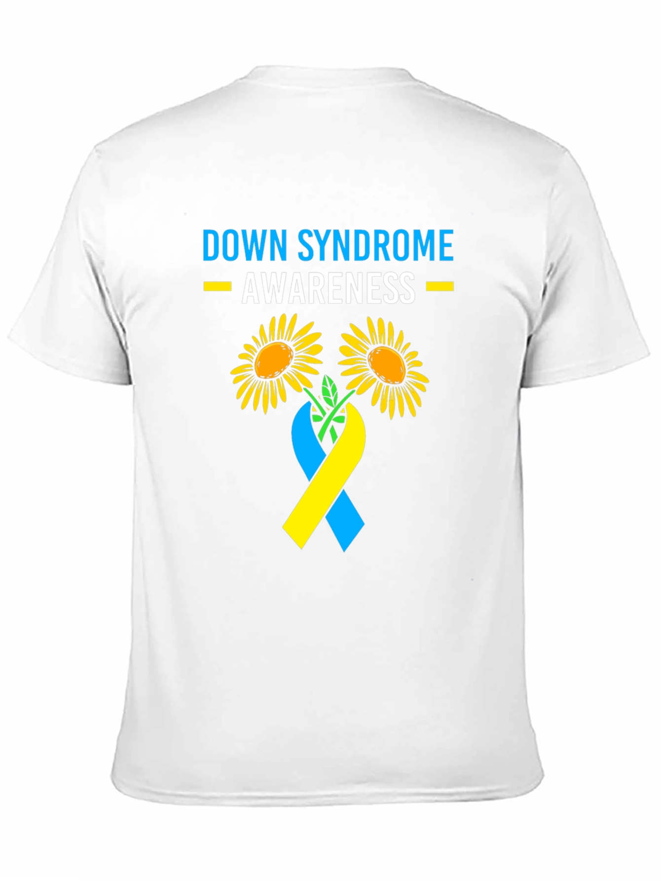 Camiseta Concientización Síndrome de Down Flores y Cinta