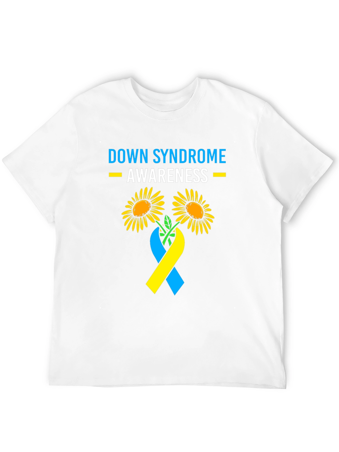 Camiseta Concientización Síndrome de Down Flores y Cinta