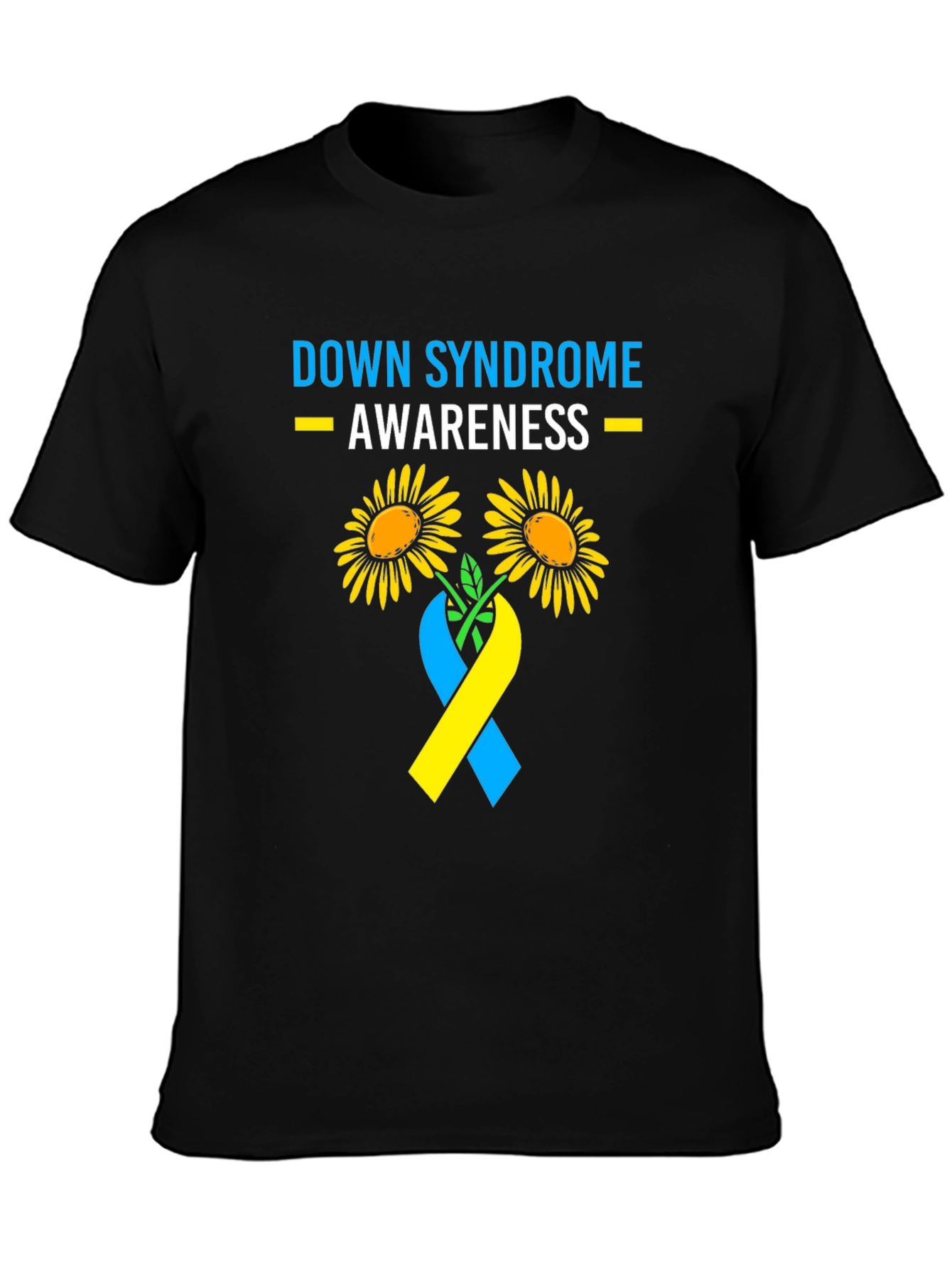 Camiseta Concientización Síndrome de Down Flores y Cinta