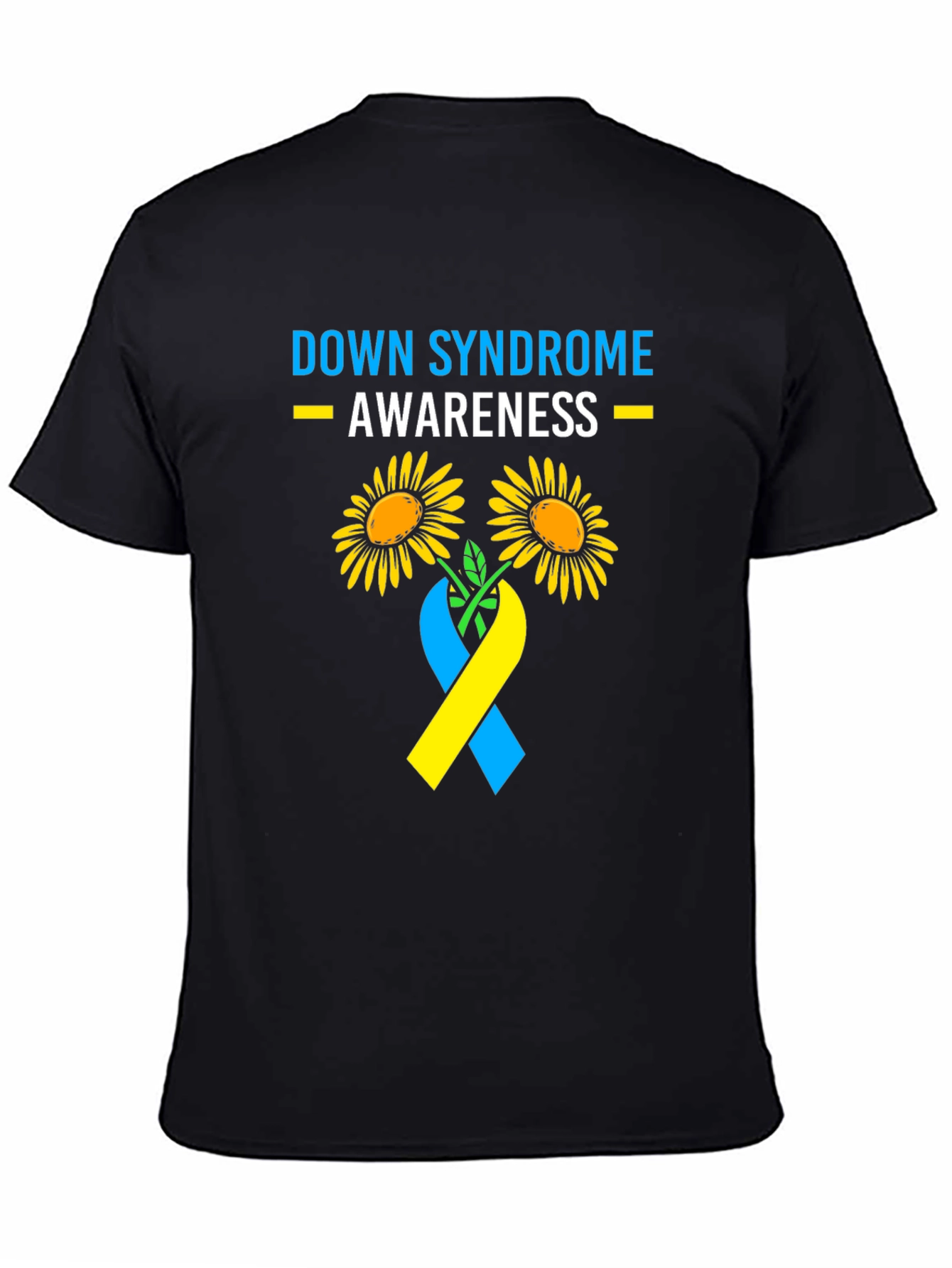 Camiseta Concientización Síndrome de Down Flores y Cinta