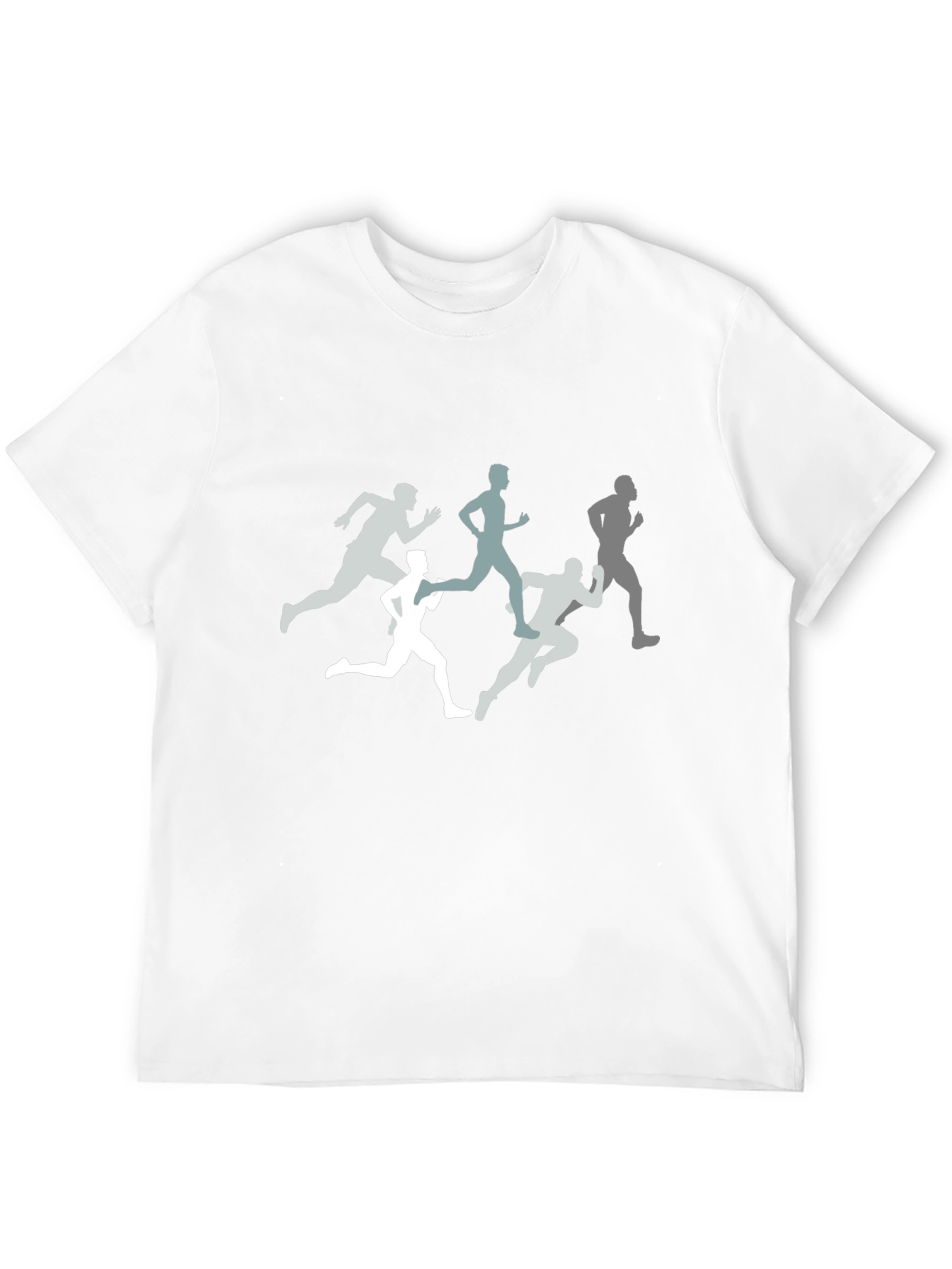 Camiseta Negra Hombre Estampado Corredores