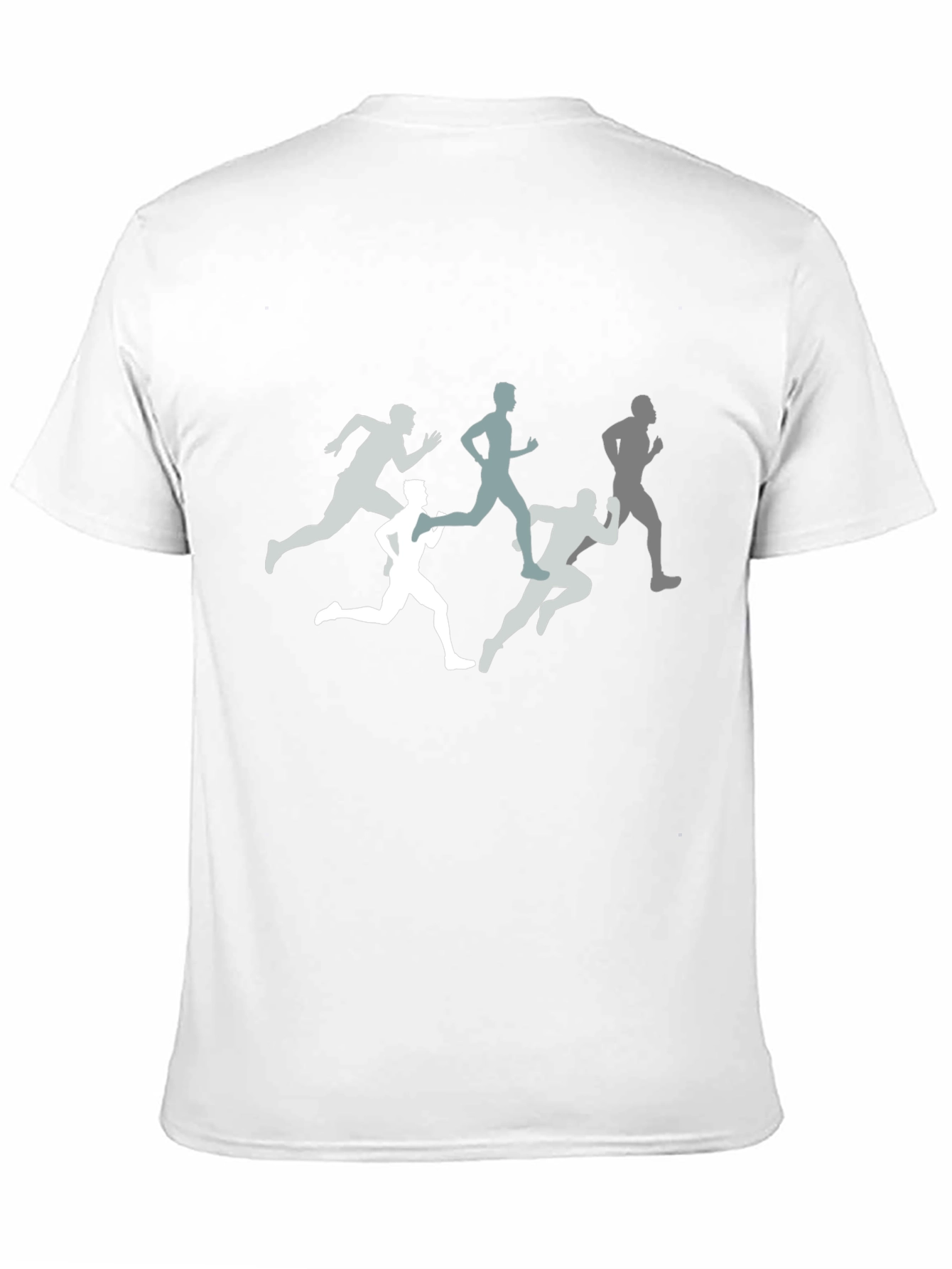 Camiseta Negra Hombre Estampado Corredores