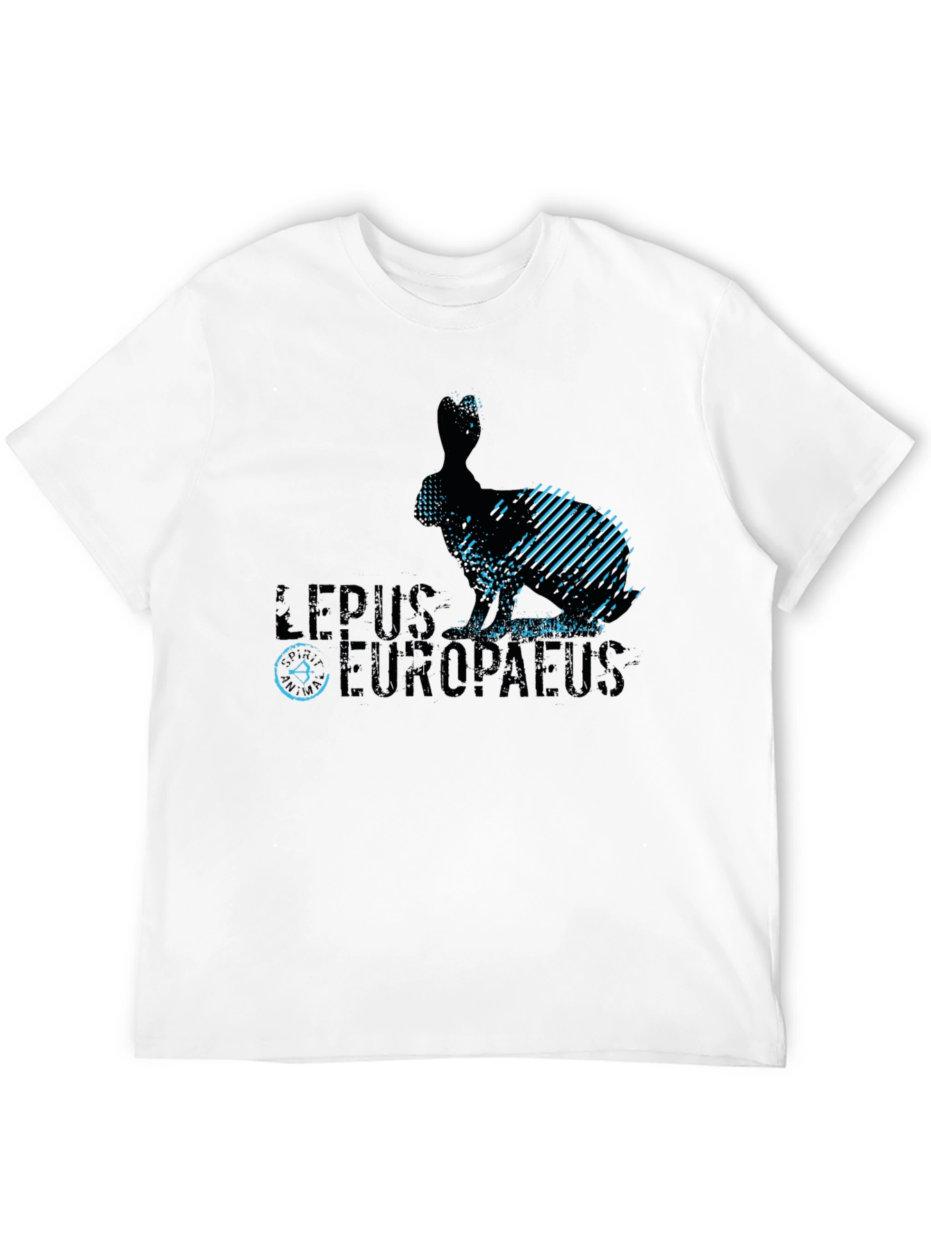 Camiseta Negra Diseño Liebre Europea