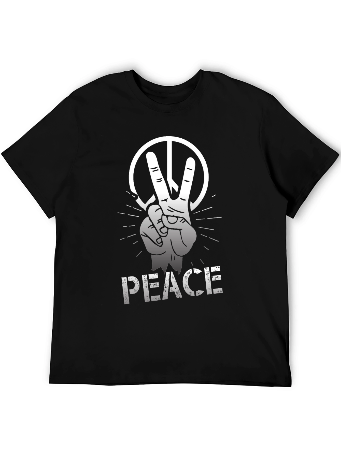 Camiseta Negra con Diseño de Paz