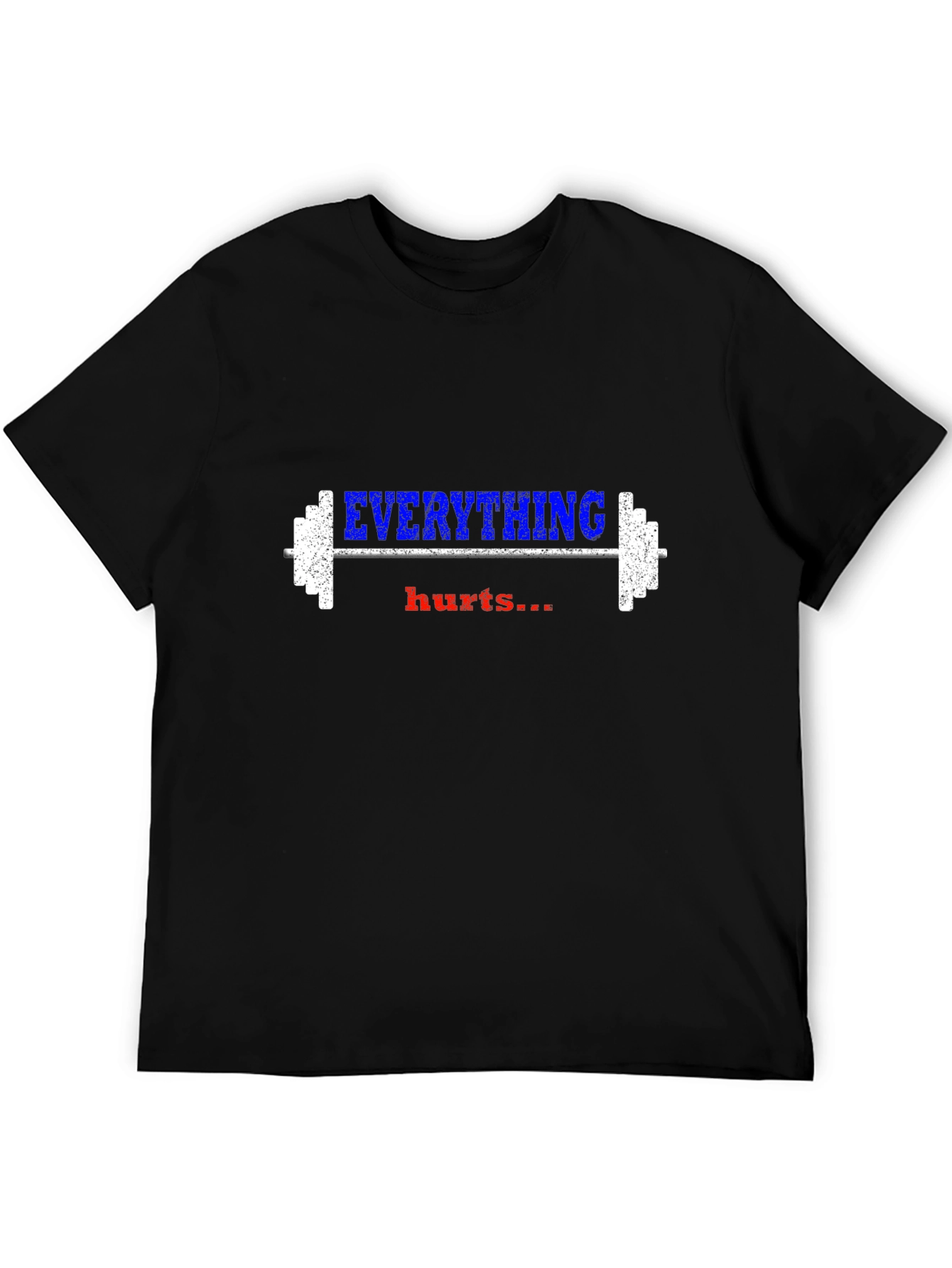 Camiseta Negra Deportiva - Everything Hurts