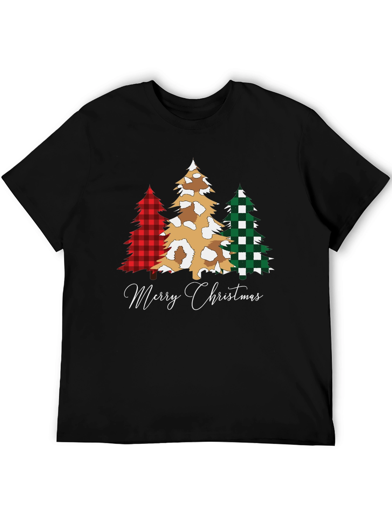 Camiseta Navideña con Árboles