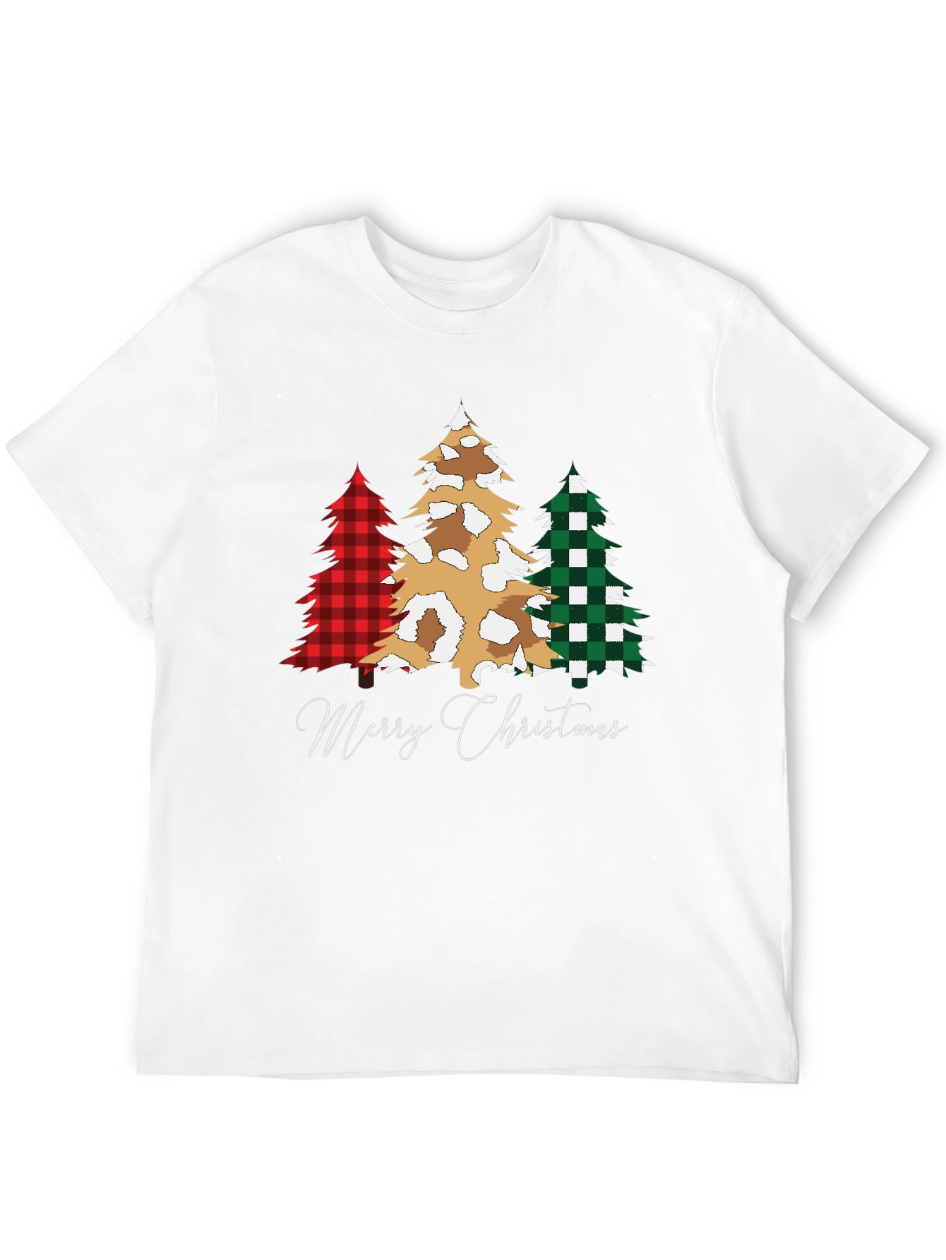 Camiseta Navideña con Árboles