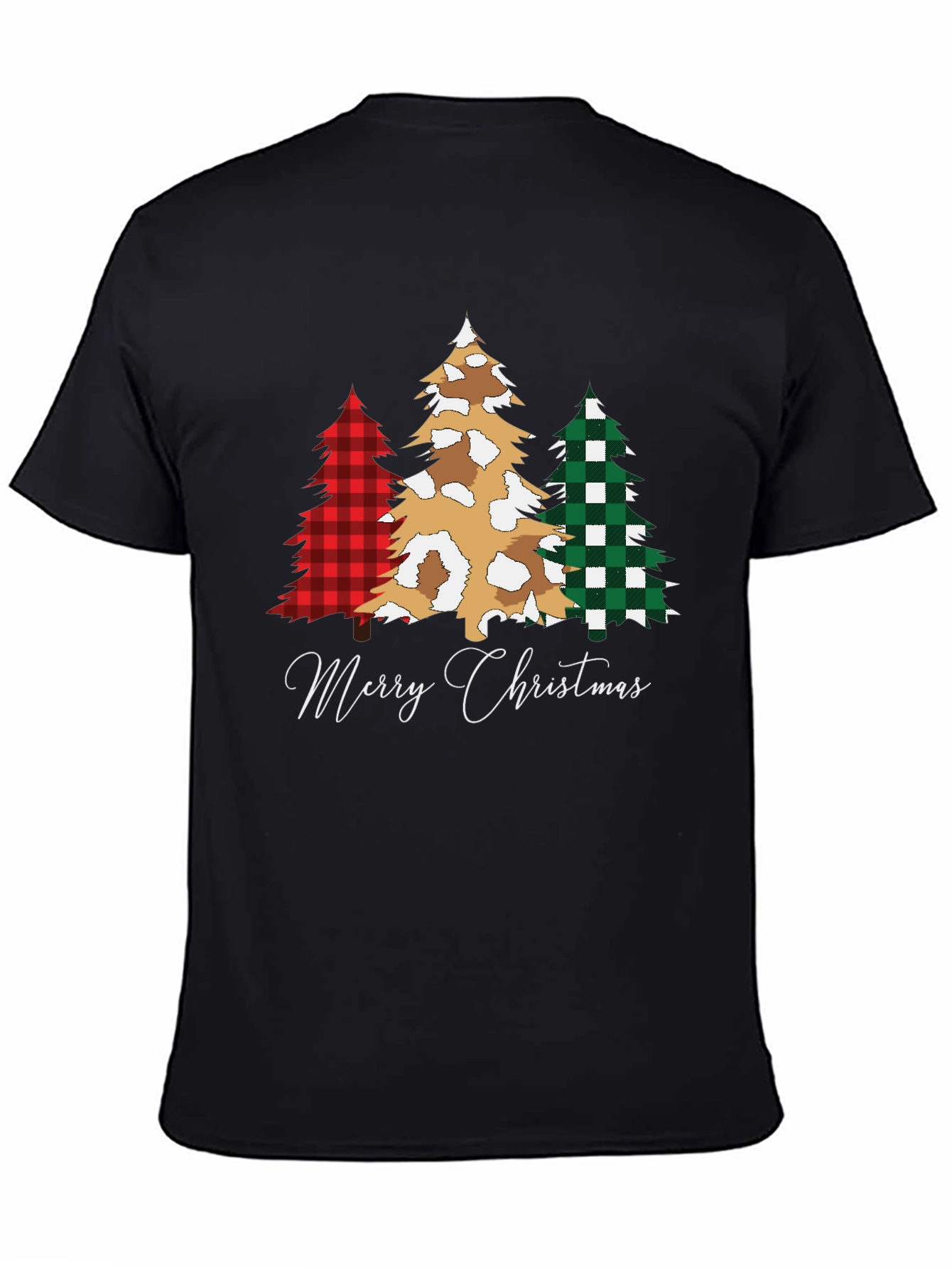 Camiseta Navideña con Árboles