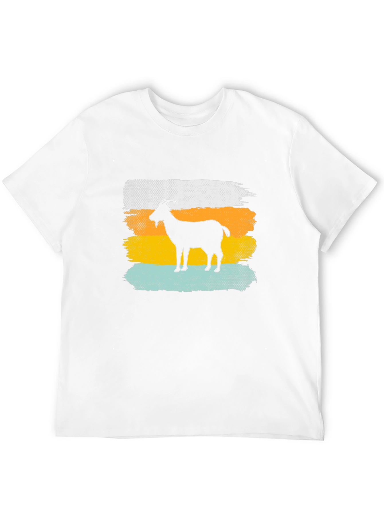 Camiseta Hombre Diseño Cabra Retro