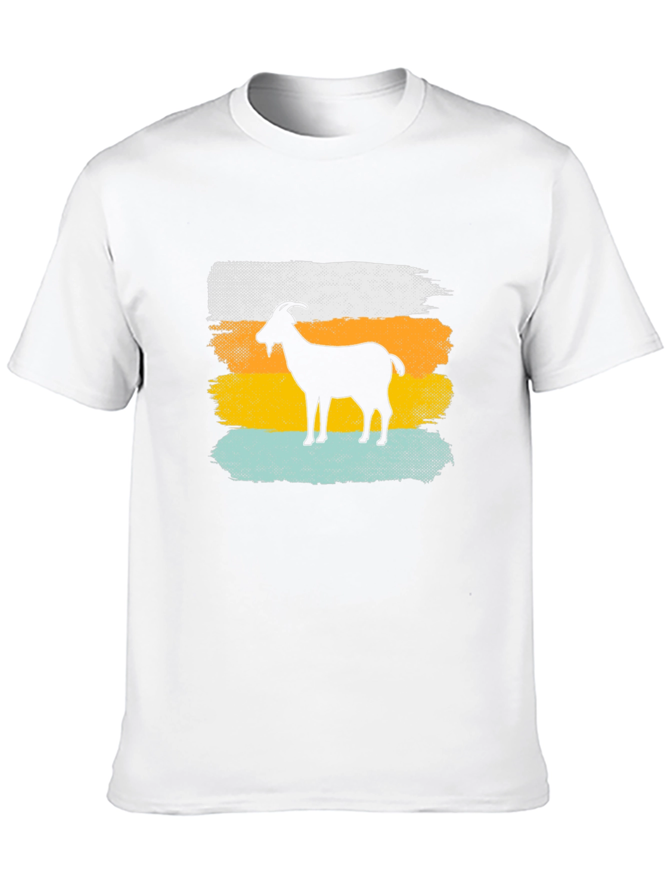 Camiseta Hombre Diseño Cabra Retro