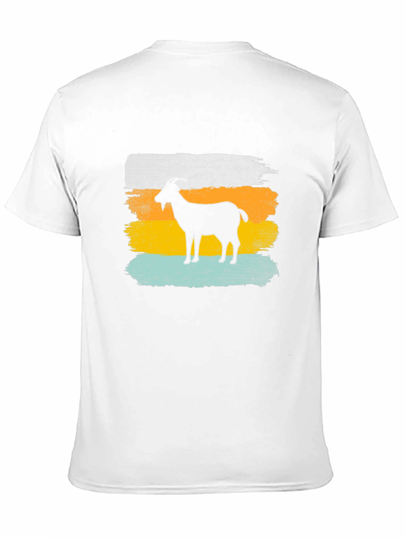 Camiseta Hombre Diseño Cabra Retro