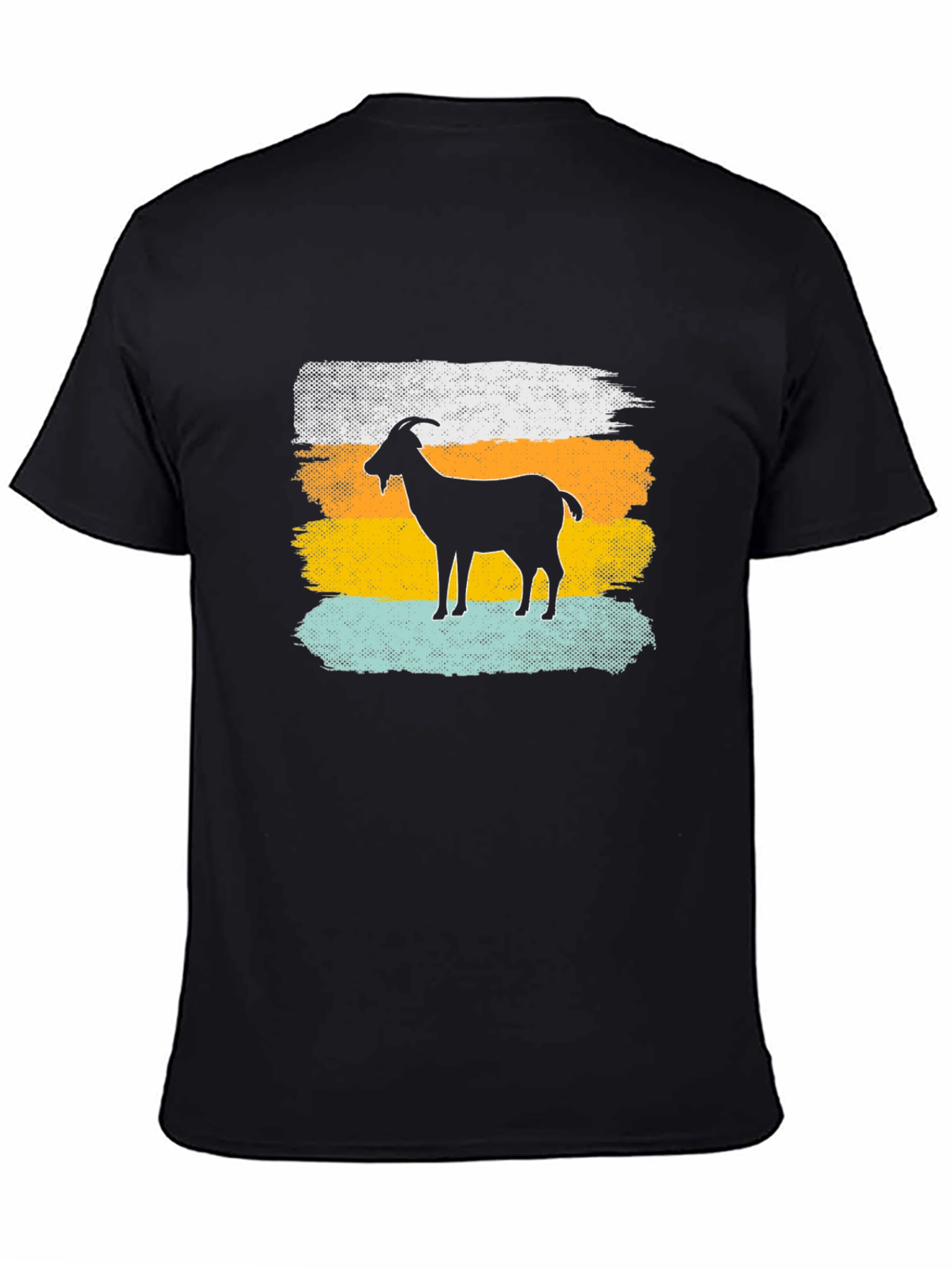 Camiseta Hombre Diseño Cabra Retro