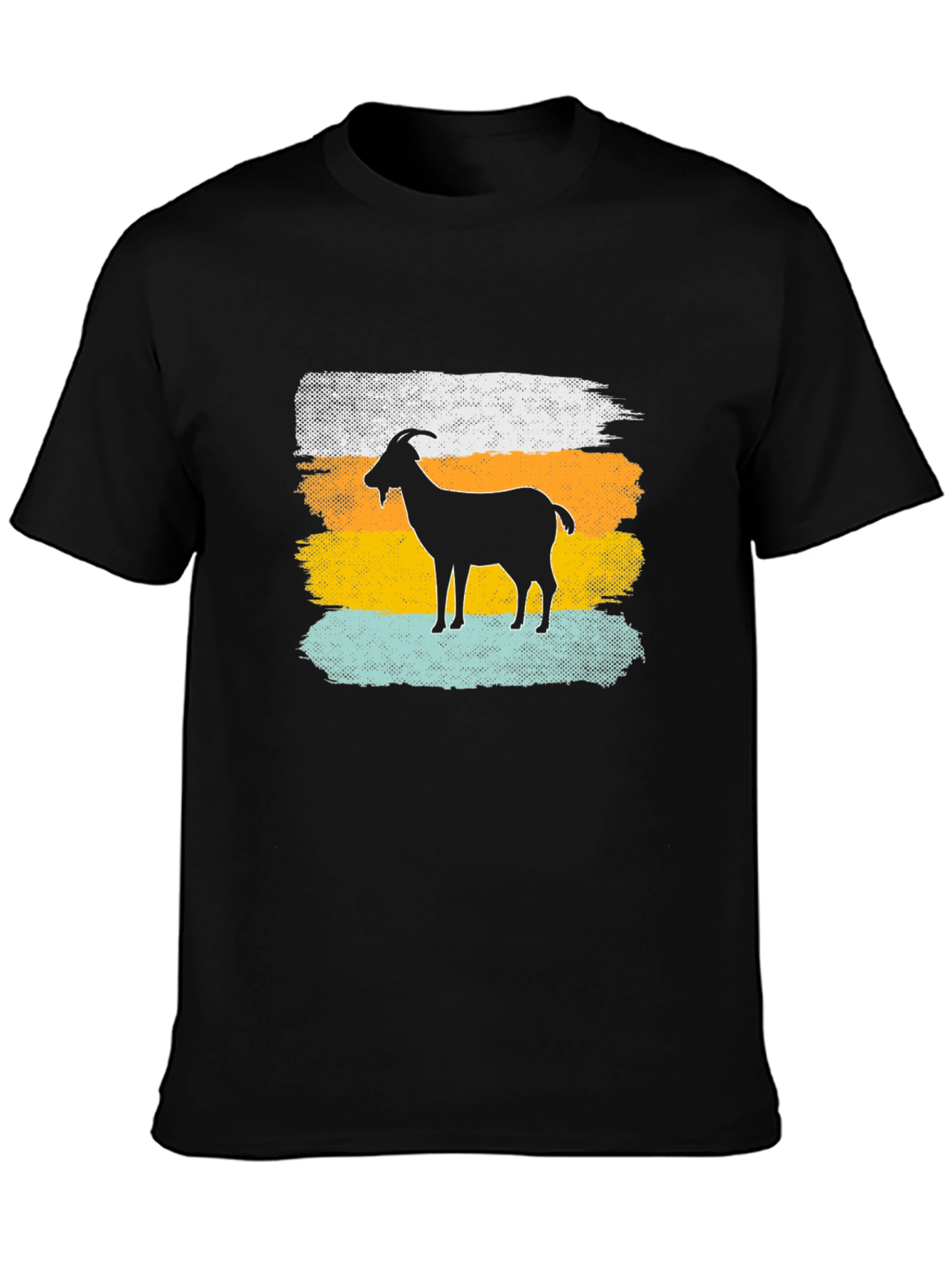 Camiseta Hombre Diseño Cabra Retro