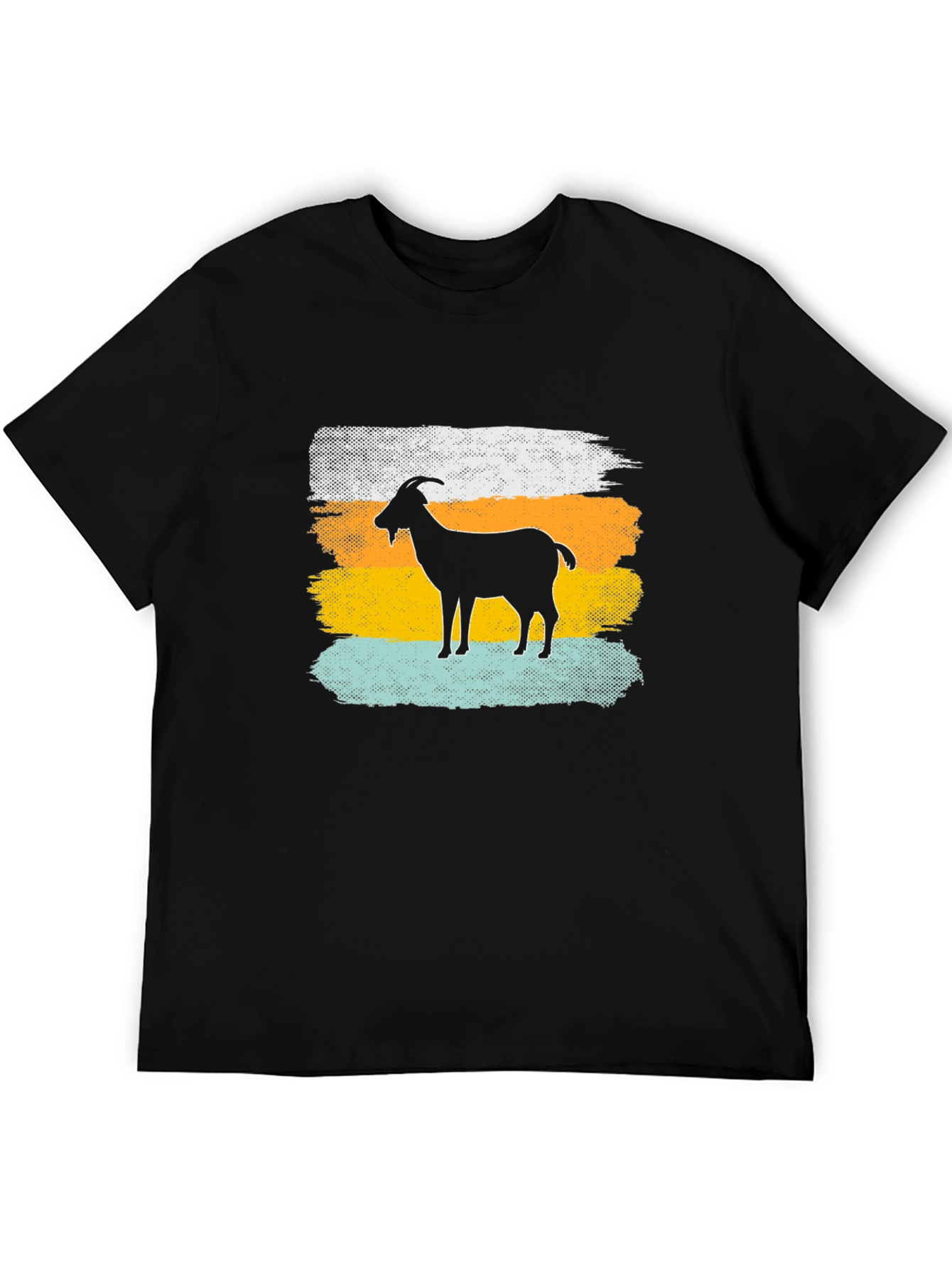 Camiseta Hombre Diseño Cabra Retro