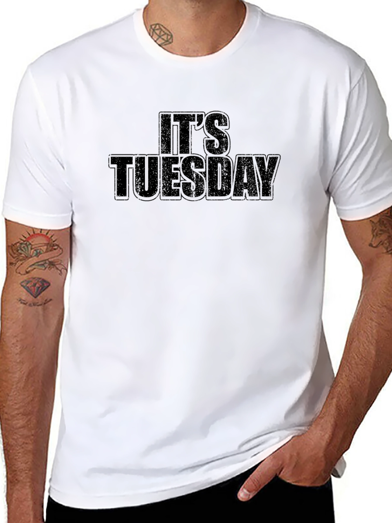 Camiseta Negra Es Martes Casual