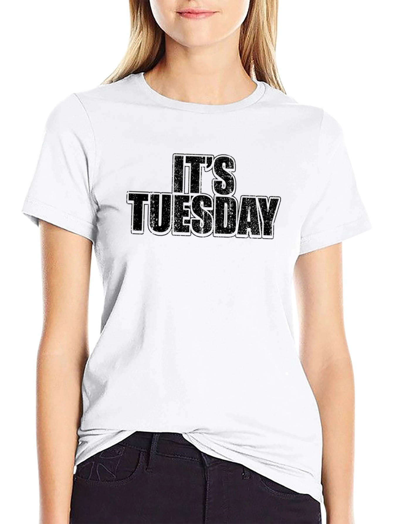 Camiseta Negra Es Martes Casual