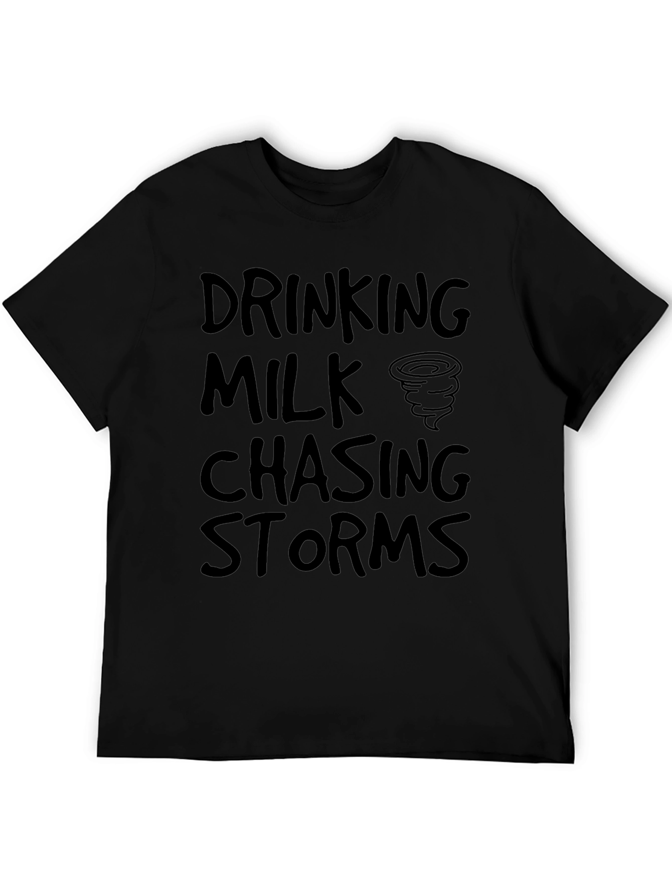Camiseta Negra Drinking Milk Chasing Storms