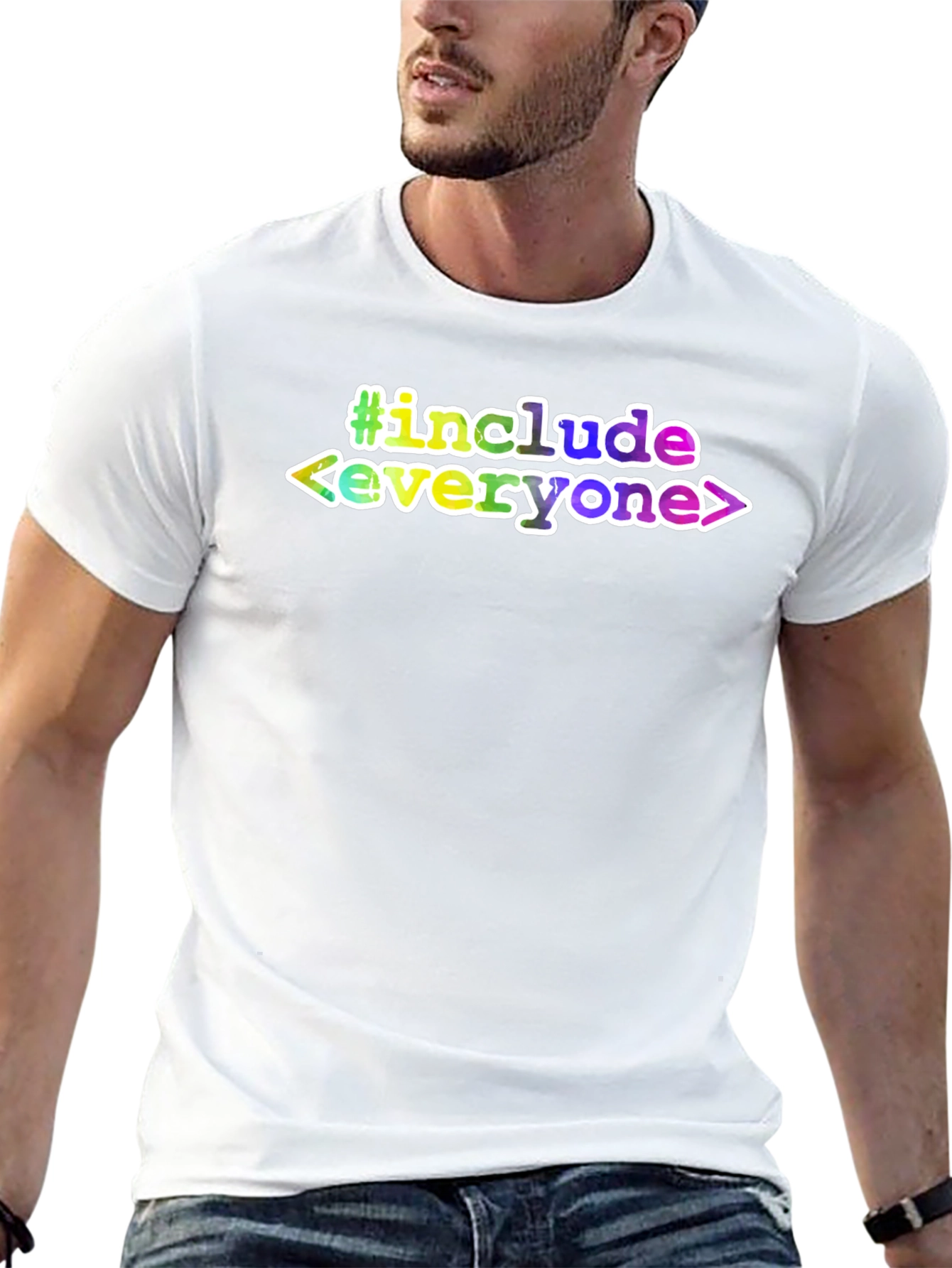 Camiseta Negra #include everyone Diseño Programador