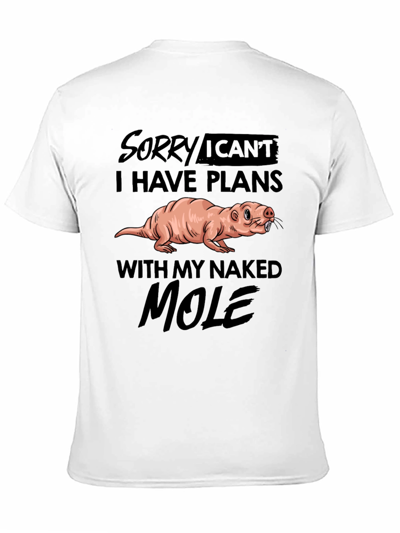 Camiseta Negra: Disculpa Tengo Planes con Topo Calvo