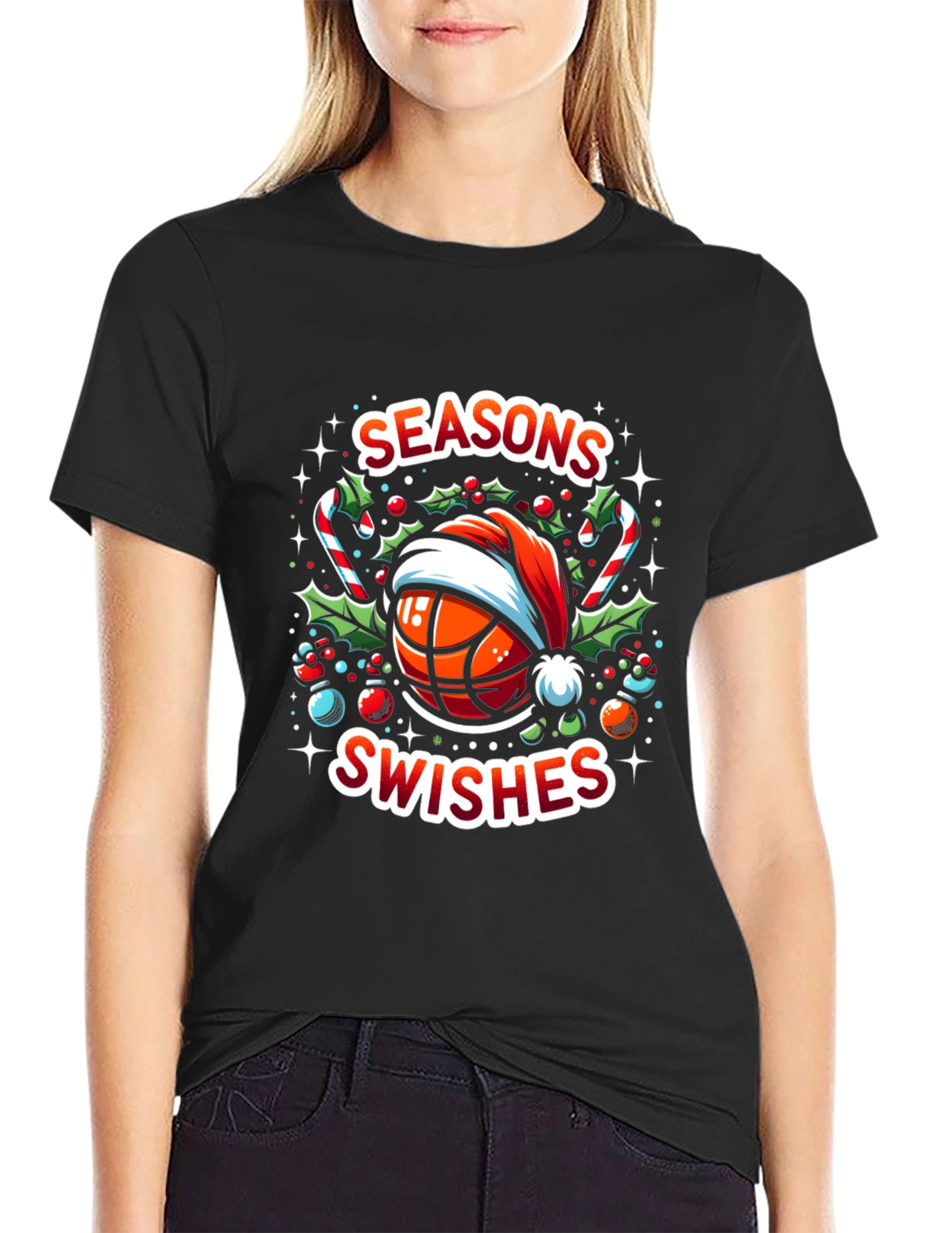 Camiseta Navideña Baloncesto Seasons Swishes