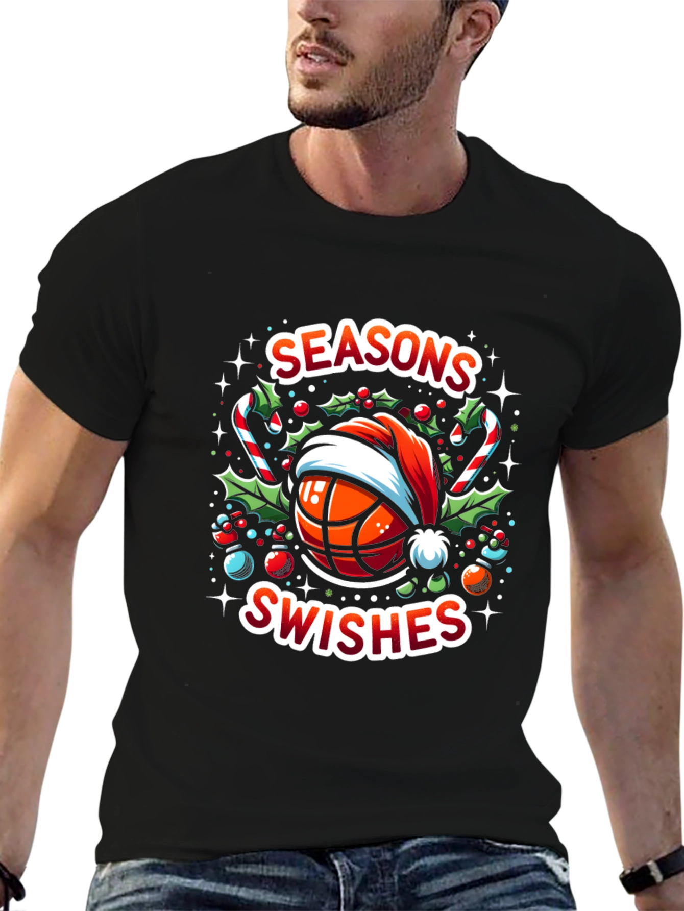 Camiseta Navideña Baloncesto Seasons Swishes