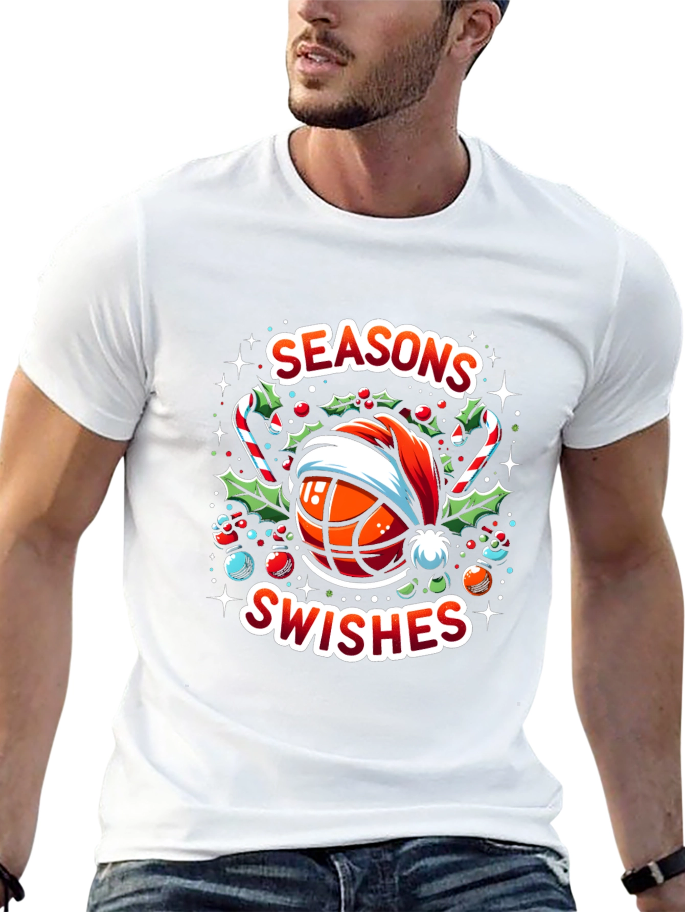 Camiseta Navideña Baloncesto Seasons Swishes