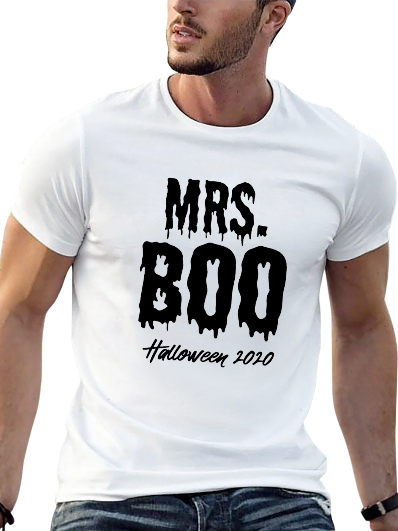 Camiseta Halloween Señora Boo 2020 Negro